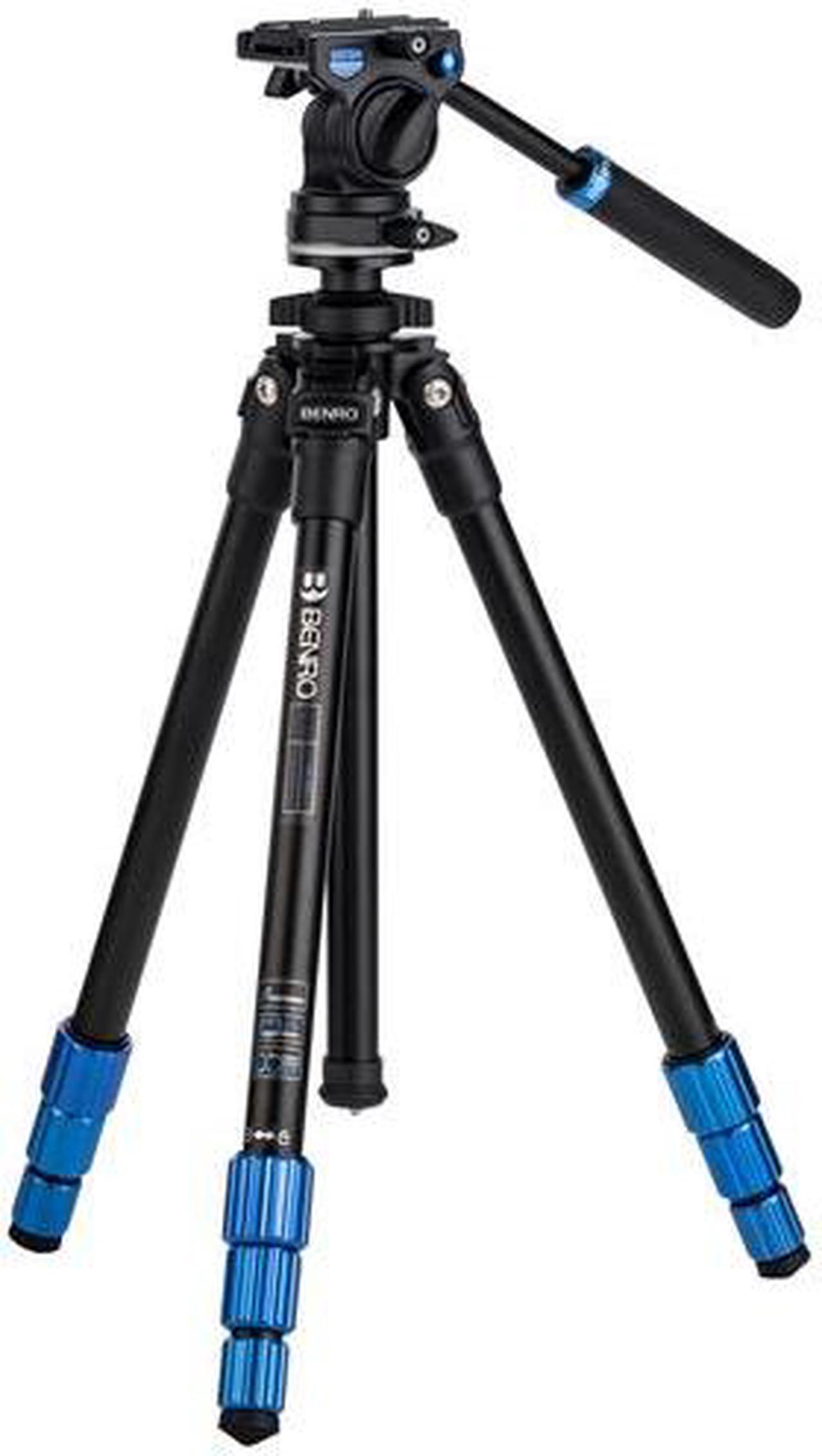 Main image of Benro 4-Section Aluminum Slim Video Tripod with S2P Head #TSL08AS2CSH