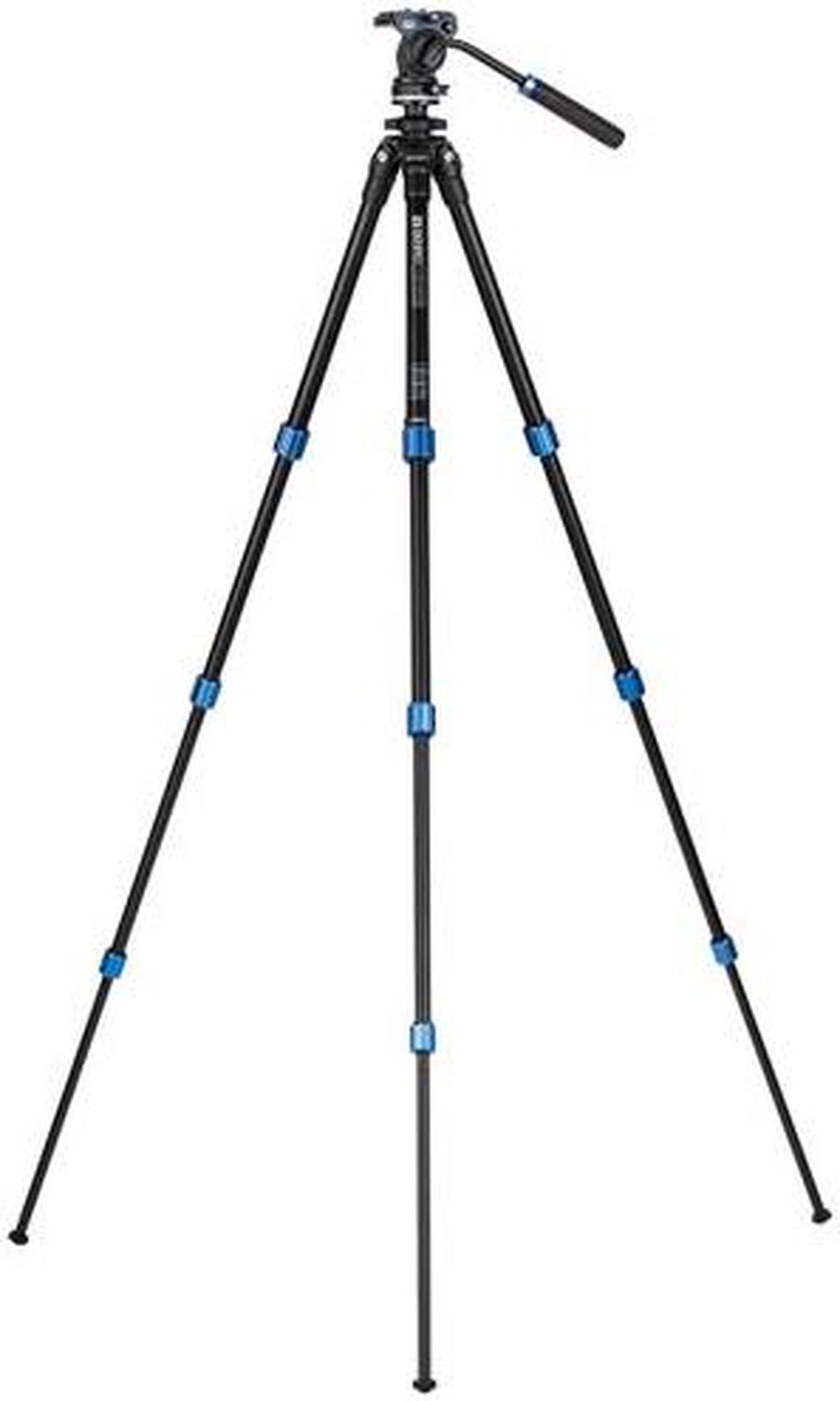 Alt view image 3 of 7 - Benro 4-Section Aluminum Slim Video Tripod with S2P Head #TSL08AS2CSH