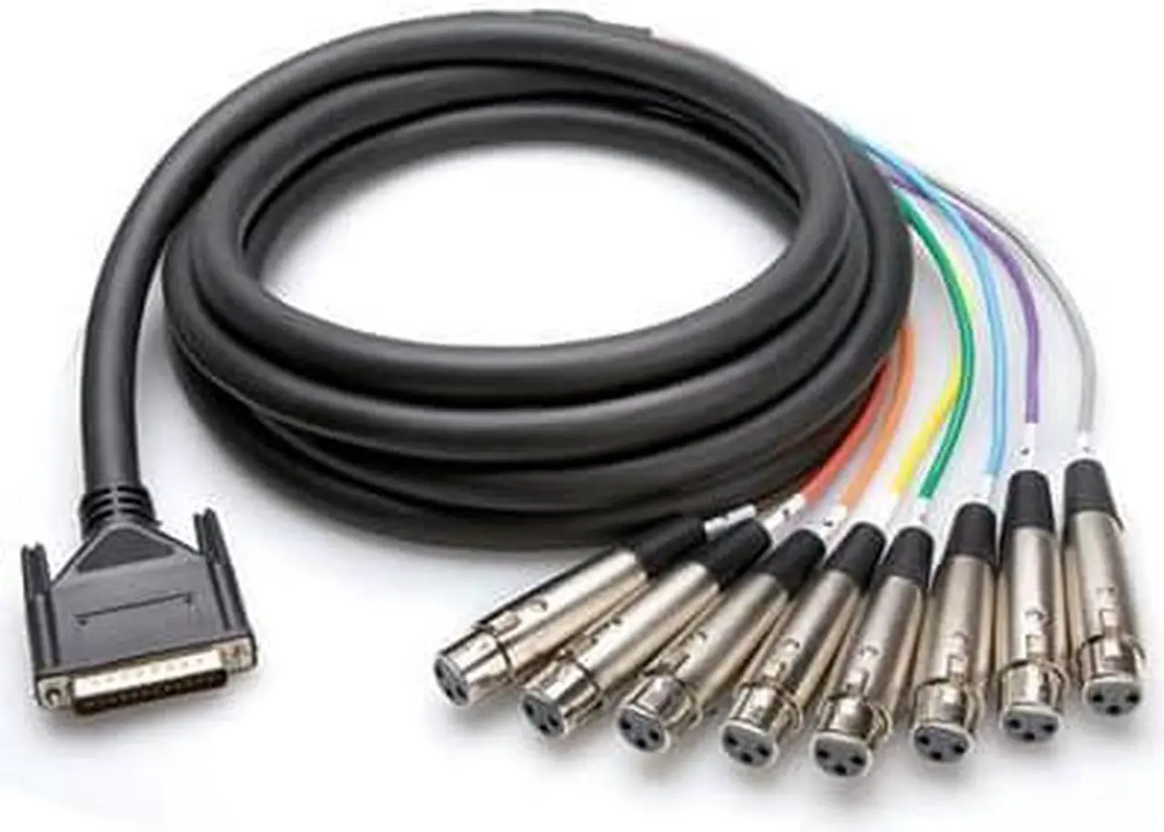 Alt view image 2 of 11 - Hosa DTF-803 9 ft. (3m) 8-channel, DB-25 to 3-pin XLR Female Snake