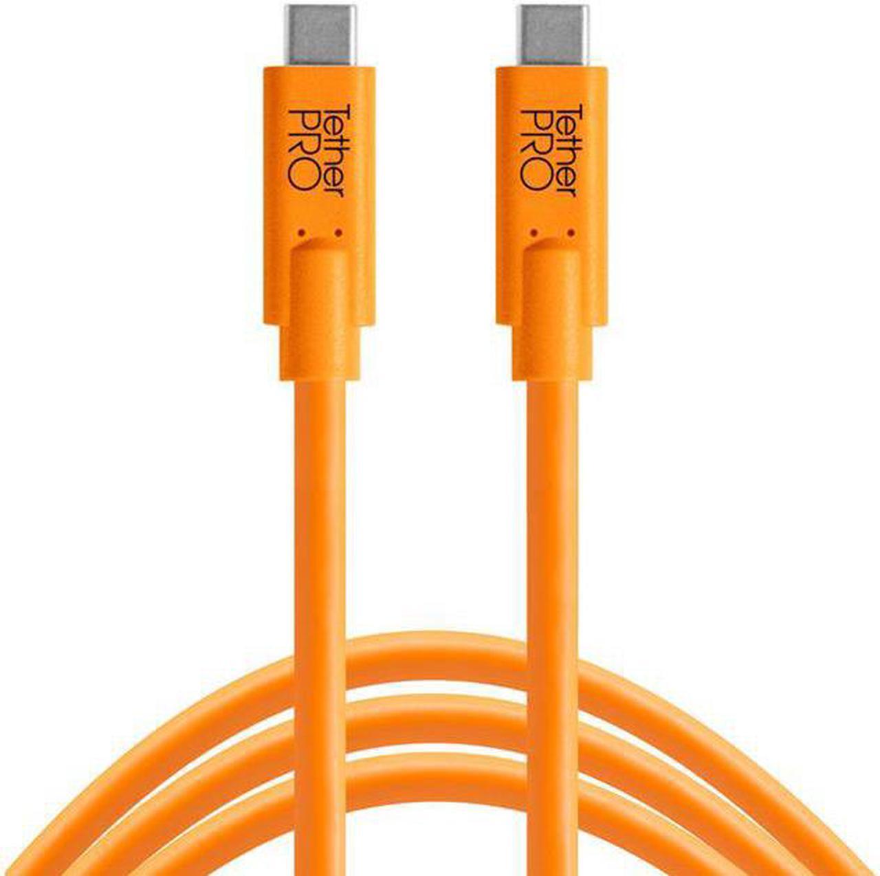 Main image of Tether Tools TetherPro USB-C to USB-C Cable, 15', Orange #CUC15-ORG