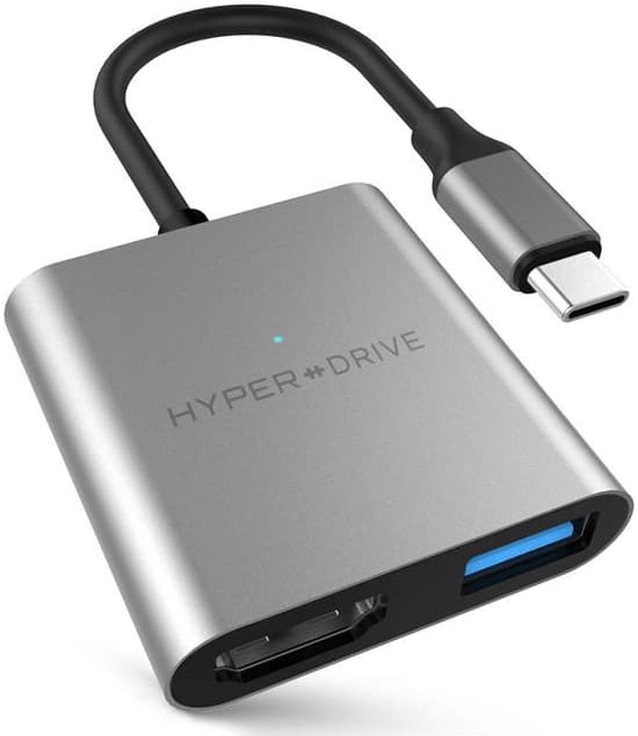 Sanho HyperDrive 3-in-1 USB-C Hub with 4K HDMI Output, Space Gray #SAHD259AG