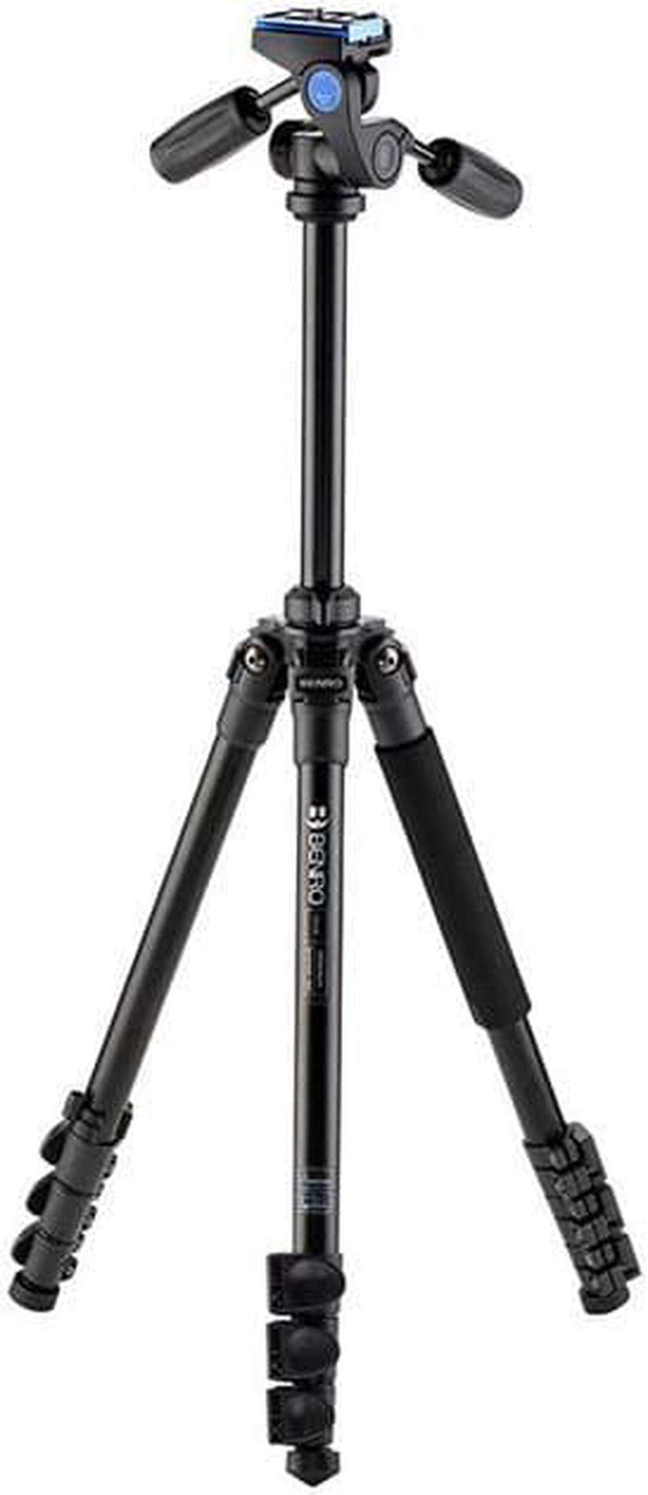 Alt view image 2 of 12 - Benro Adventure 4-Section Aluminum Tripod with HD1A 3-Way Pan/Tilt Head