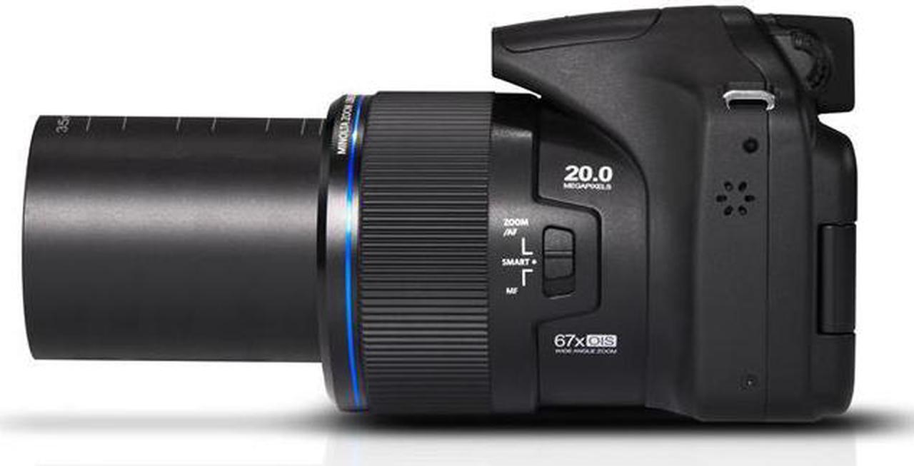 Alt view image 5 of 15 - Minolta MN67Z-BK ProShot Wi-Fi Bridge Camera with 67x Optical Zoom, Black