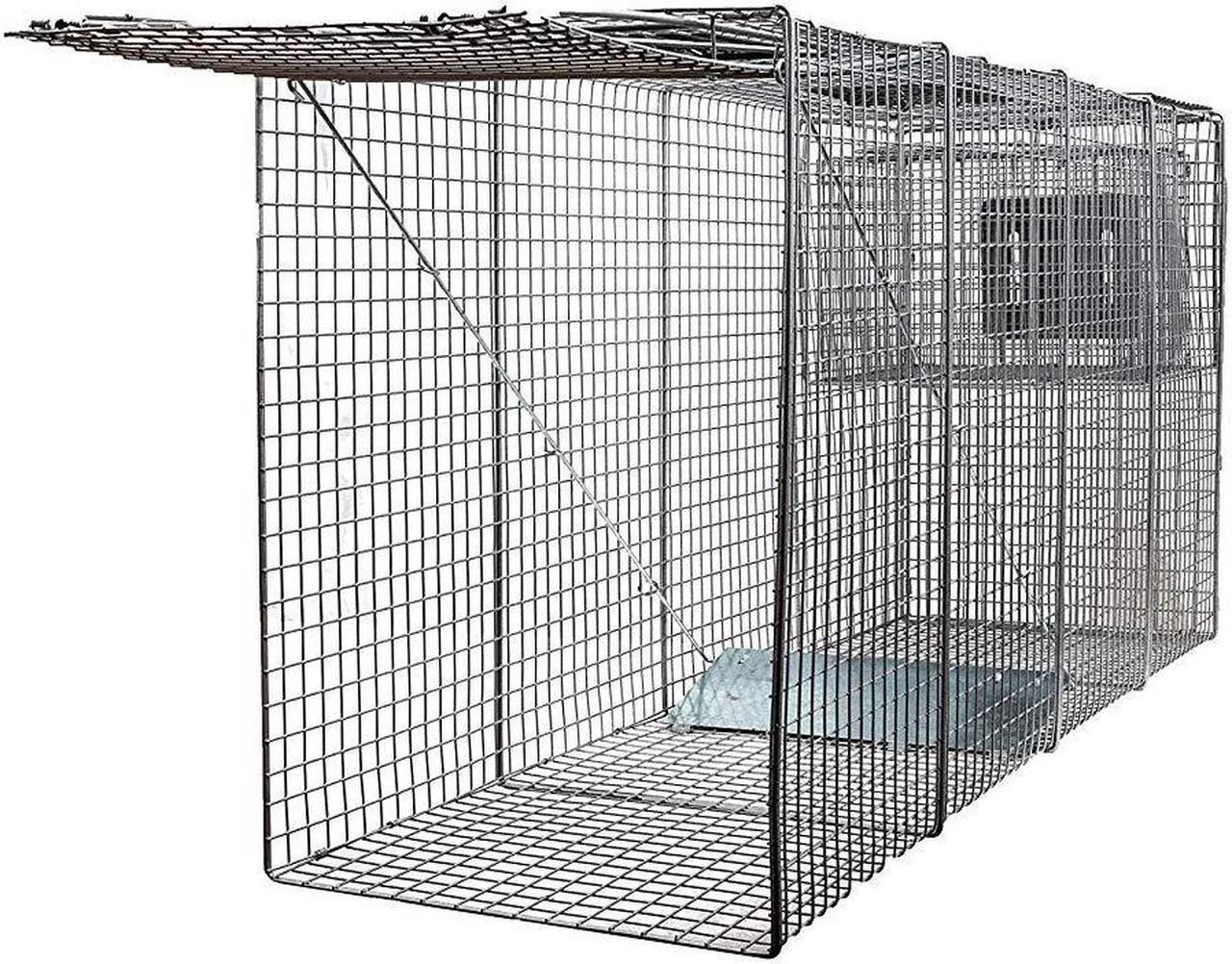 X-Large One Door Catch Release Heavy Duty Humane Cage Live Animal Trap for Large Dogs, Foxes, Coyotes and Other Similar Sized Animals, 58"x26"x17"