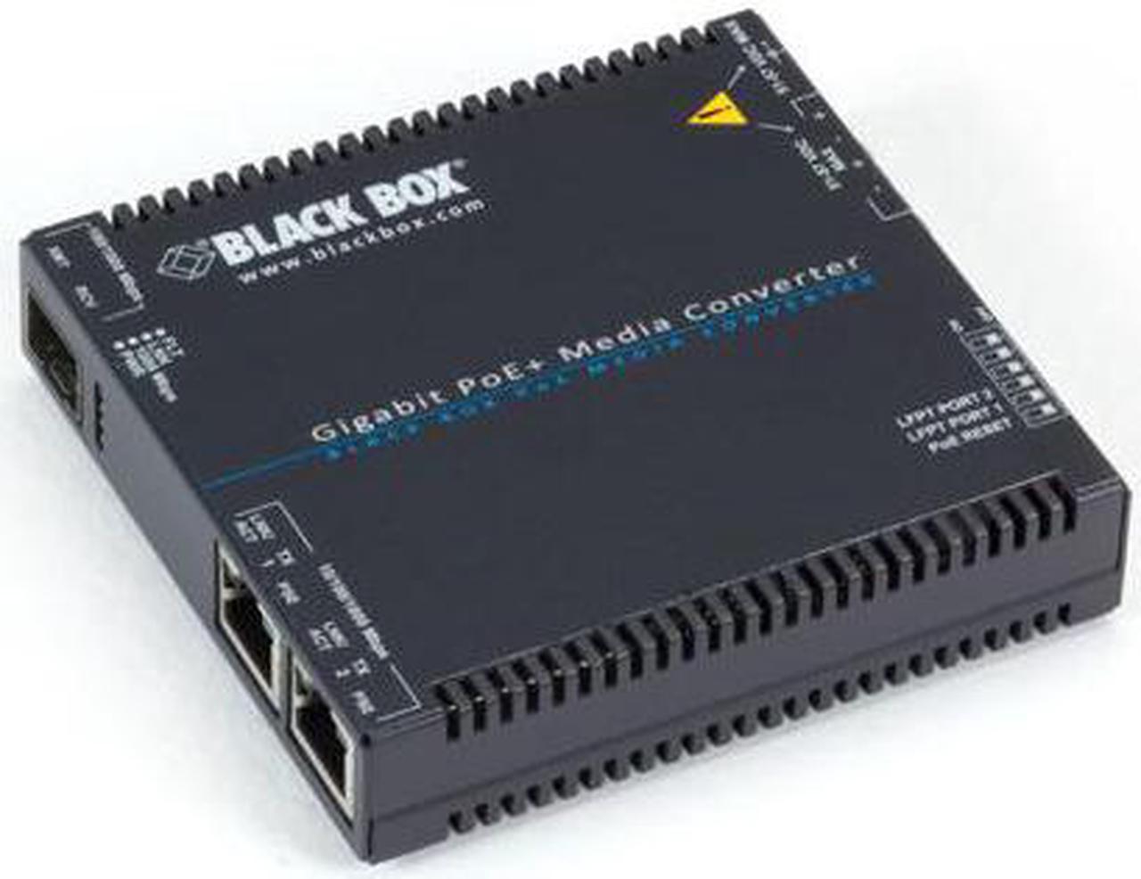 Gigabit PoE+ Media Converter, 10/100/1000BASE-T to SFP