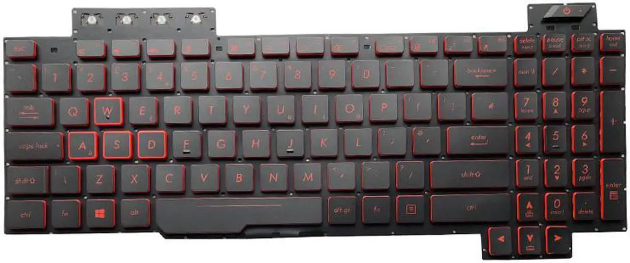 Main image of New US Black English Backlit Laptop Keyboard (without palmrest) Replacement for Asus TUF Gaming FX86 FX86SD FX86FE FX86SM FX86FM FX86FD FX86FY FX86SY FX86SE Light Backlight