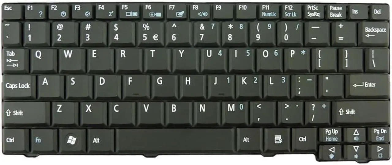 Main image of New Laptop Keyboard for GATEWAY LT10 LT1000 LT1005 LT1005U LT2003C LT1002C LT1004U LT1005C KAV10 KAV60 ZA8 ZG8, US layout Black color