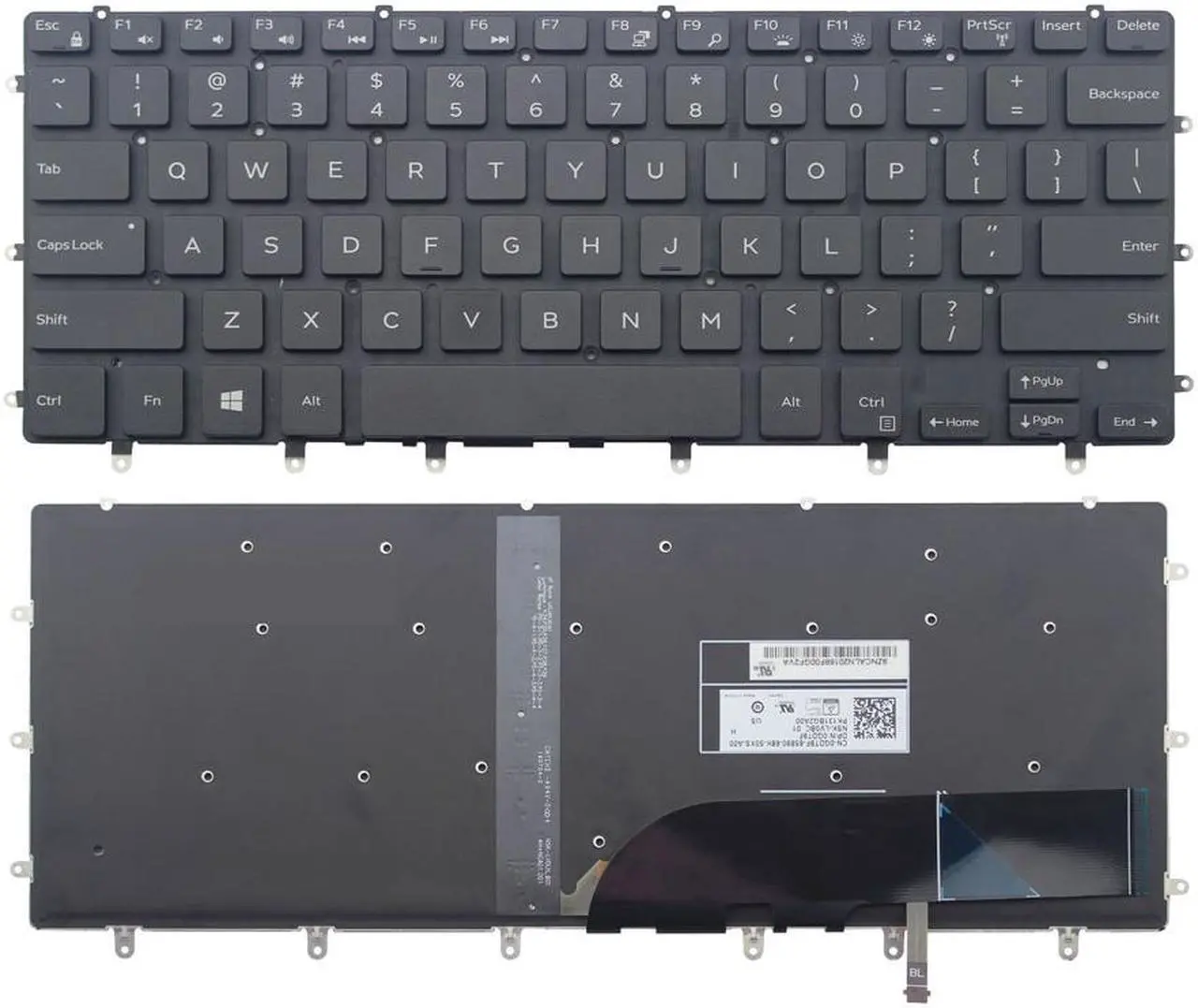 Main image of New For Backlit Dell XPS 15-9550-D1728 XPS 15-9550-D1828T 5510 P56F US Laptop English Keyboard No Frame