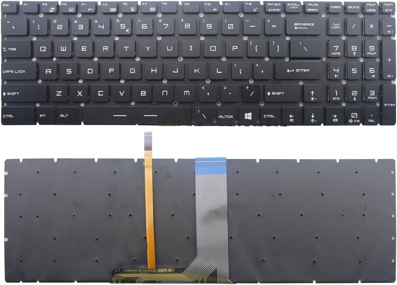 Main image of New For MSI GS60 GS70 WS60 GE62 GP62 GS72 GE72 GT72 2QD 2QE 2QF 6QD MS-16J1 MS-16J2 MS-1781 Colorful backlit US Black No Frame