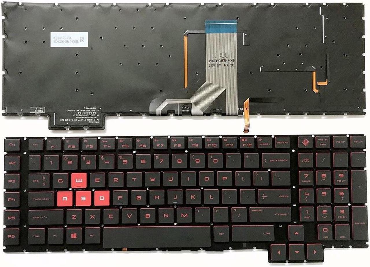 Main image of New US Backlit English Laptop Keyboard (without frame) For HP Omen 17-an100 17-AN110CA 17-AN110NR 17-AN120NR 17-AN130CA 17-AN188NR 17T-AN100 Light Backlight