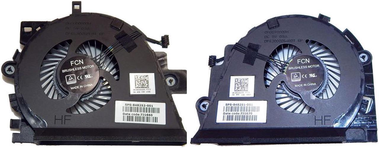 Main image of New CPU & GPU Cooling Fan for HP Zbook 15-G3 Series Laptop 848251-001 848252-001