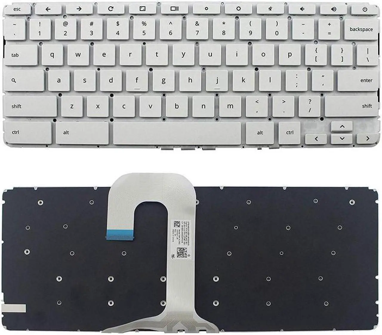 Main image of New US White English Laptop Keyboard (without frame) for HP Chromebook 14-ca 14-CA020NR 14-CA021NR 14-CA023NR 14-CA030NR 14-CA040NR 14-CA043CL 14-CA045CL 14-CA050NR 14-CA051WM 14-CA052WM 14-CA053CL
