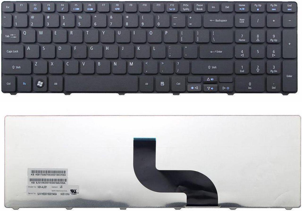 New Laptop Keyboard for Acer KB.I170A.172 PK130C94A00 KBI170A172 V104730DS3 UI 90.4HV07.S1D 904HV07S1D KB.I170A.056 KBI170A056 NSK-ALA1D 9JN1H82A1D93505023 MP-09B23U4-442 US Black color