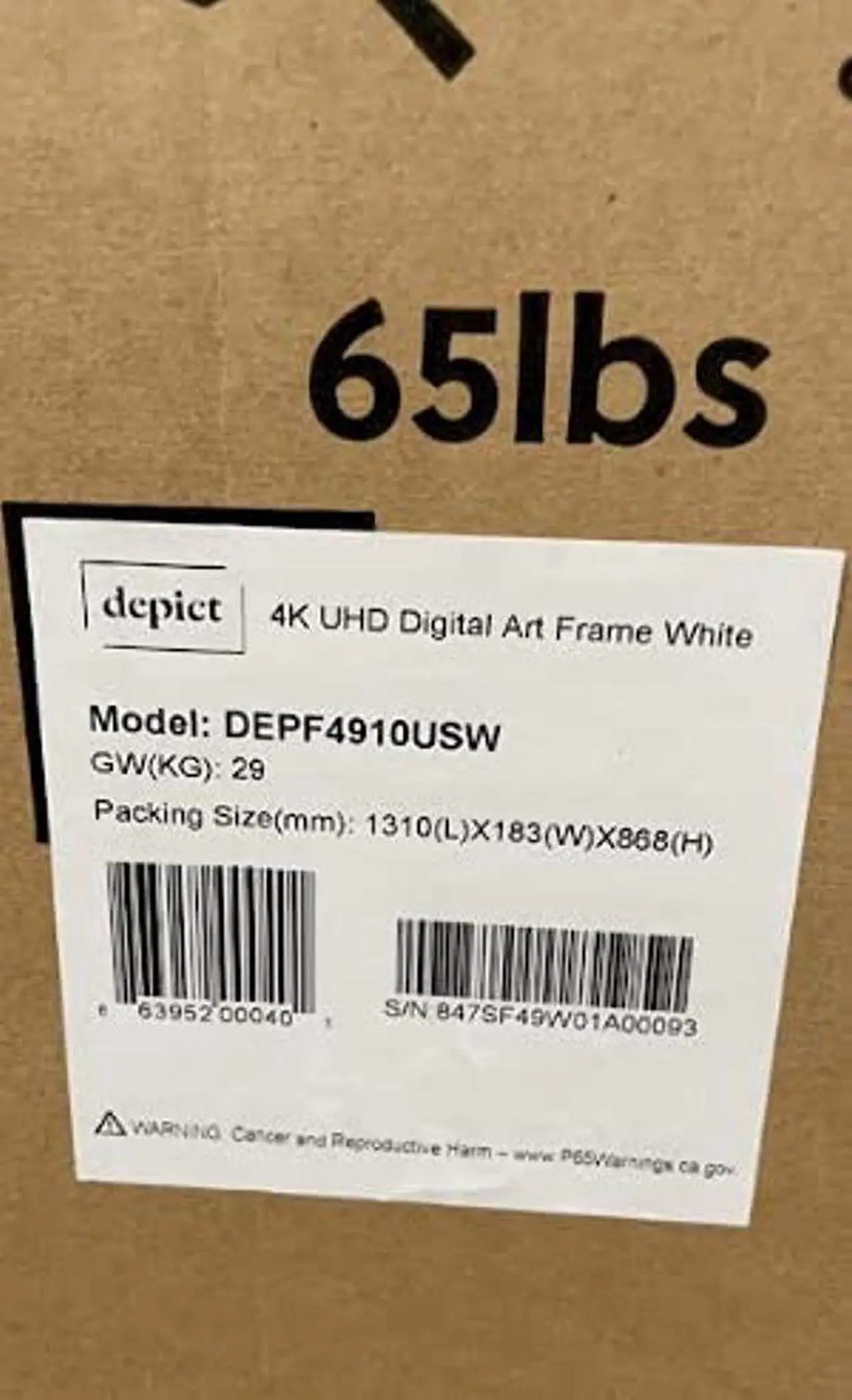 Alt view image 7 of 7 - Nexhi 49 Inch UHD 4K WiFi Digital Photo Frame (3840x2160 Pixels), Android Digital Picture Frame with Built-in 8GB Memory, Wall Mountable to display NFT, Art, Pictures, Memories.