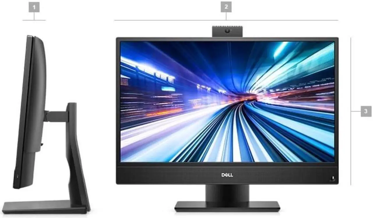 Alt view image 2 of 3 - DELL Grade B All-in-One Computer OptiPlex 5270 98NX5 Intel Core i5-9500 8GB DDR4 256 GB M.2 SSD 21.5" Windows 10 Pro 64-bit