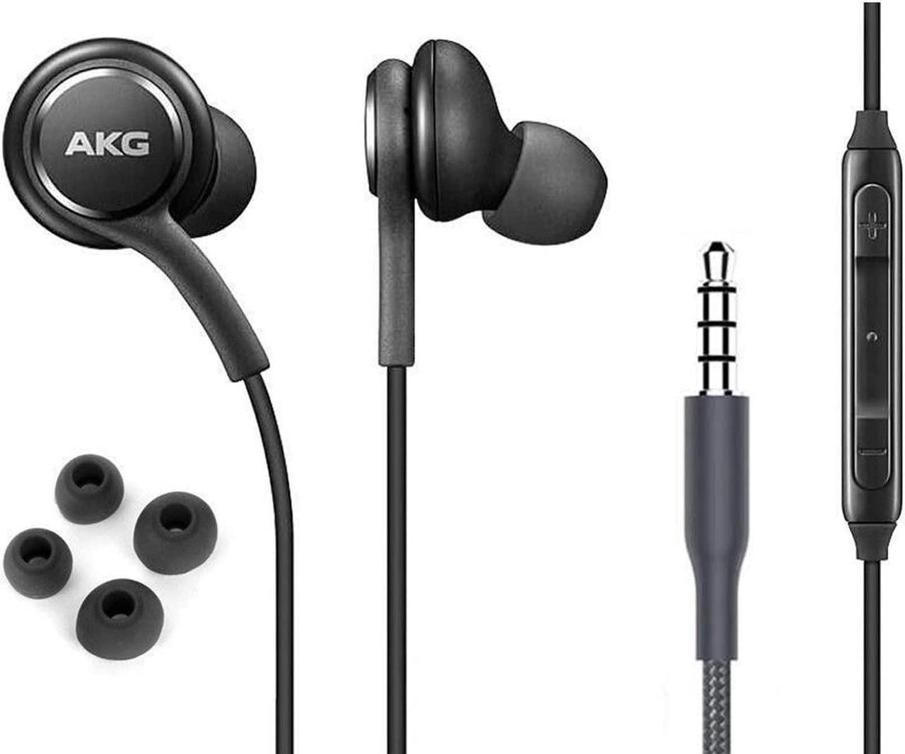 OEM ElloGear Earbuds Stereo Headphones for Samsung Galaxy S10 S10e Plus Cable - Designed by AKG - with Microphone and Volume Buttons