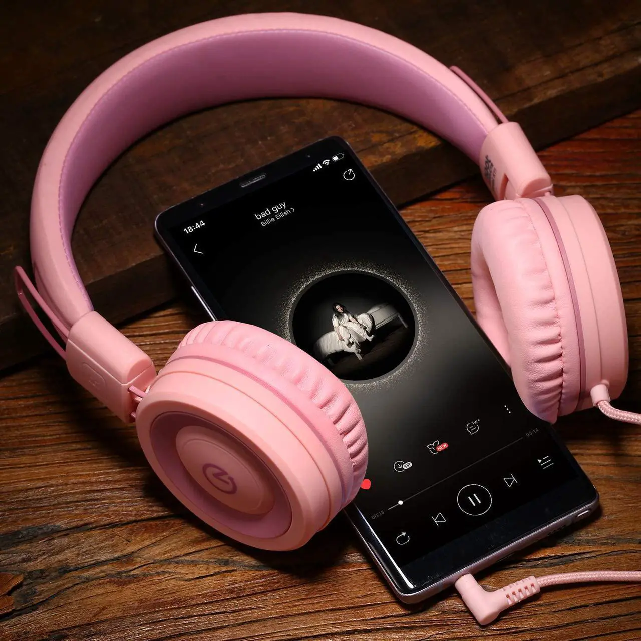 Alt view image 7 of 7 - noot products Kids Headphones K11 Foldable Stereo Tangle-Free 5ft Long Cord 3.5mm Jack Plug in Wired On-Ear Headset for iPad/Girls/Boys/School/Laptop/Travel/Plane/Tablet-Soft Pink