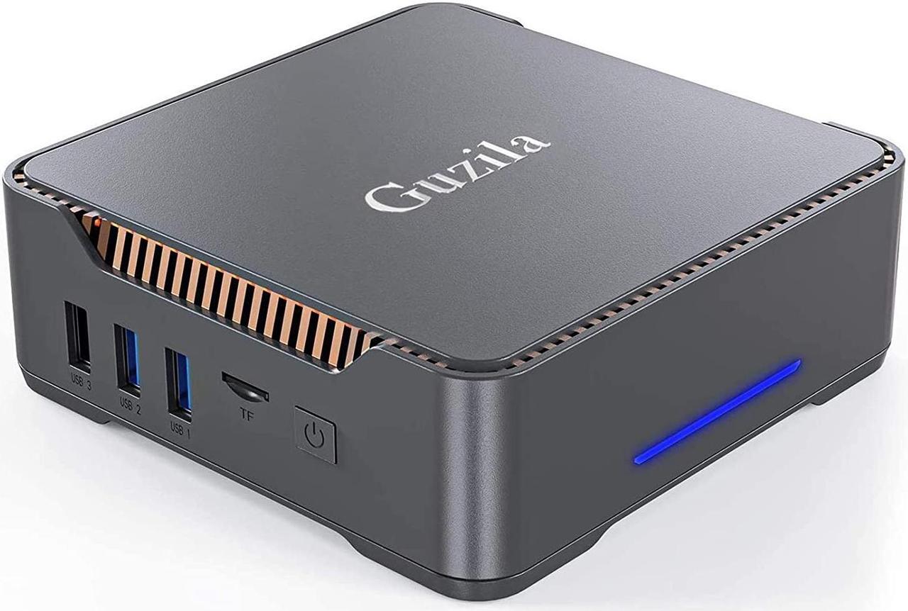Main image of Mini PC, Intel Celeron J3455 Processor(up to 2.3GHz) Windows 10 Pro(64-bit) Mini Desktop Computer with HDMI/VGA Port,6GB DDR3/120GB SSD,Gigabit Ethernet,Dual Band Wi-Fi,Bluetooth 4.2,4K HD