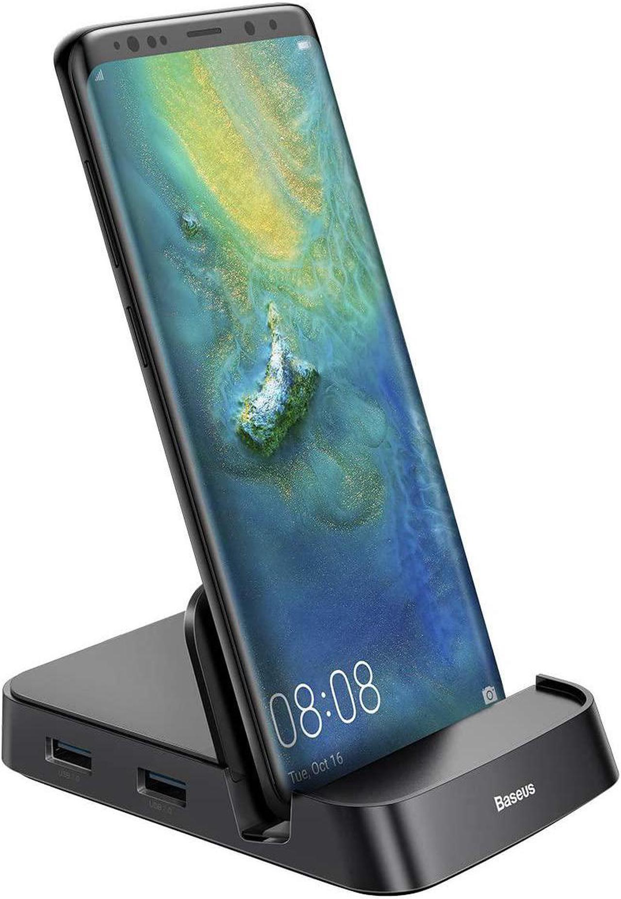 Baseus Docking Station, USB Type C HUB Docking Station for Samsung Galaxy S10/S9/S8/S10+/S9+ Note 9/8 Dex Station USB-C to HDMI Dock Power Adapter for Huawei P30 P20 Pro, Mate 10 and More