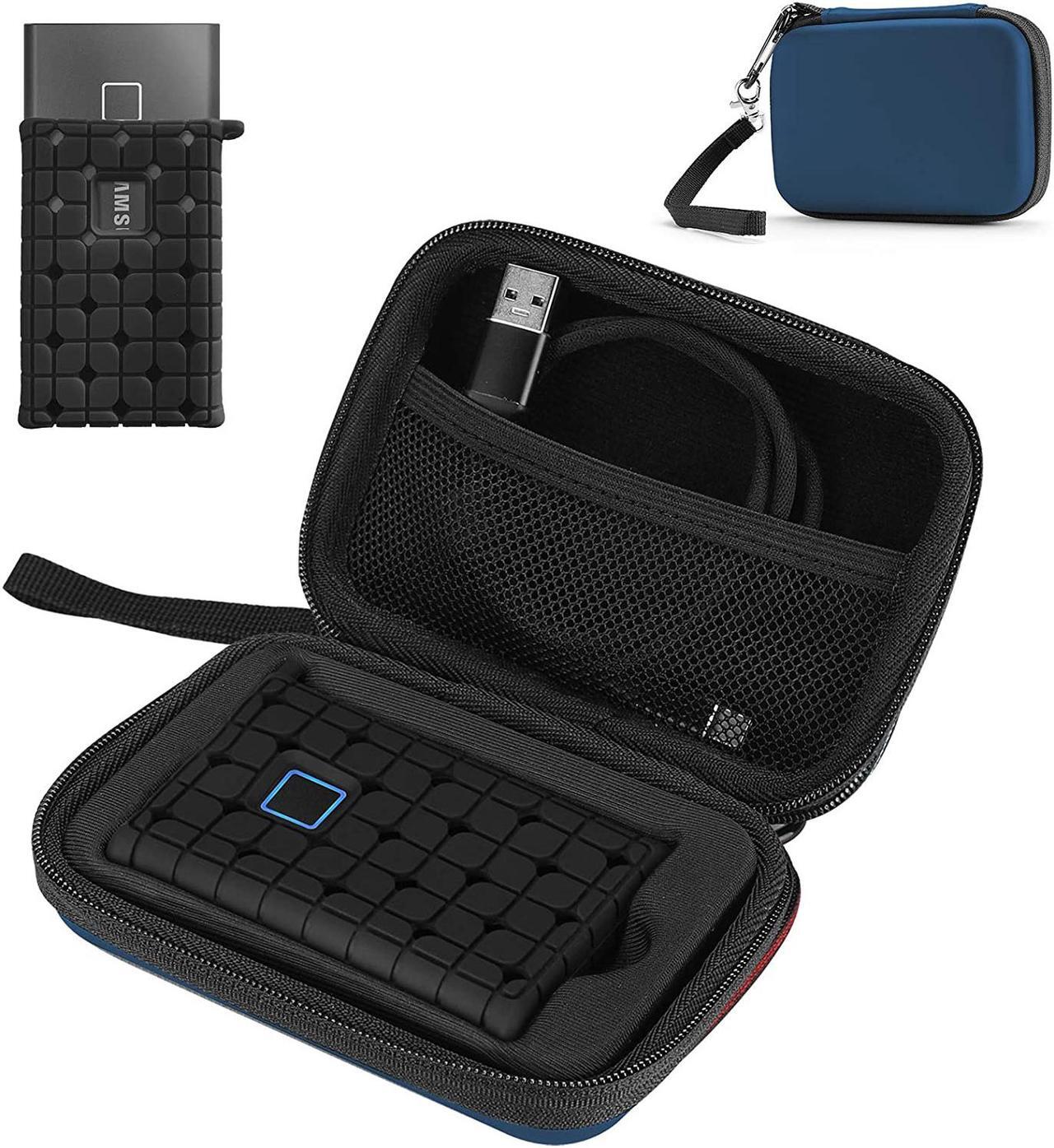 Main image of ProCase Samsung T7 / T7 Touch Portable SSD Carrying Case with Silicone Cover, Hard EVA Shockproof Storage Travel Organizer for Samsung T7 Touch Portable 500GB 1TB 2TB USB Solid State Drives -Navy