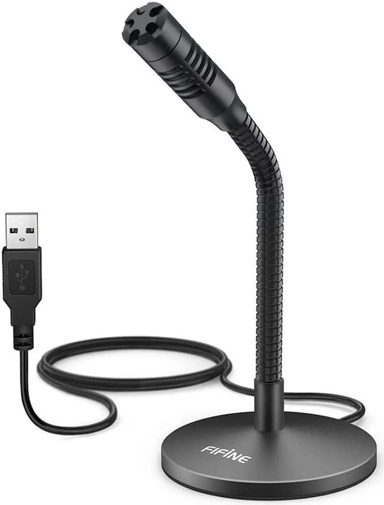 Main image of FIFINE Mini Gooseneck USB Microphone for Dictation and Recording,Desktop Microphone for Computer Laptop PC.Plug and Play Great for Skype,YouTube,Gaming, Streaming,Voiceover,Discord and Tutorials-K050
