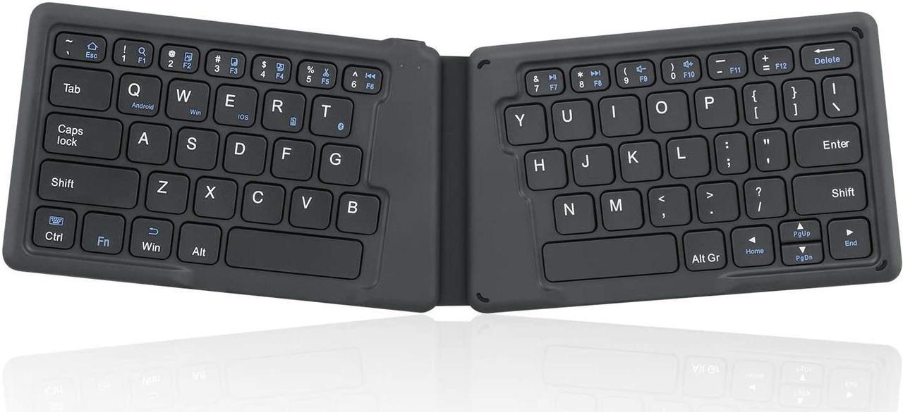 Perixx PERIBOARD-805E US, Wireless Foldable Ergonomic Bluetooth Keyboard, Ultra-Thin X Type Keys, Compatible with iOS, Android, or Windows Smartphone, Tablet, or Laptops, US English