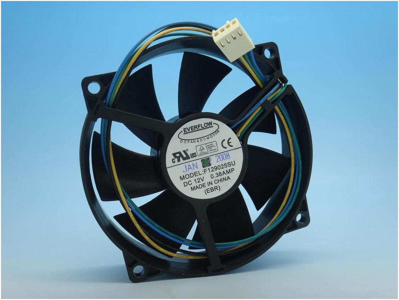 NEW Original EVERFLOW F129025SU 9025 12V 0.38A 9cm 4wire tachometer cooler CPU fan