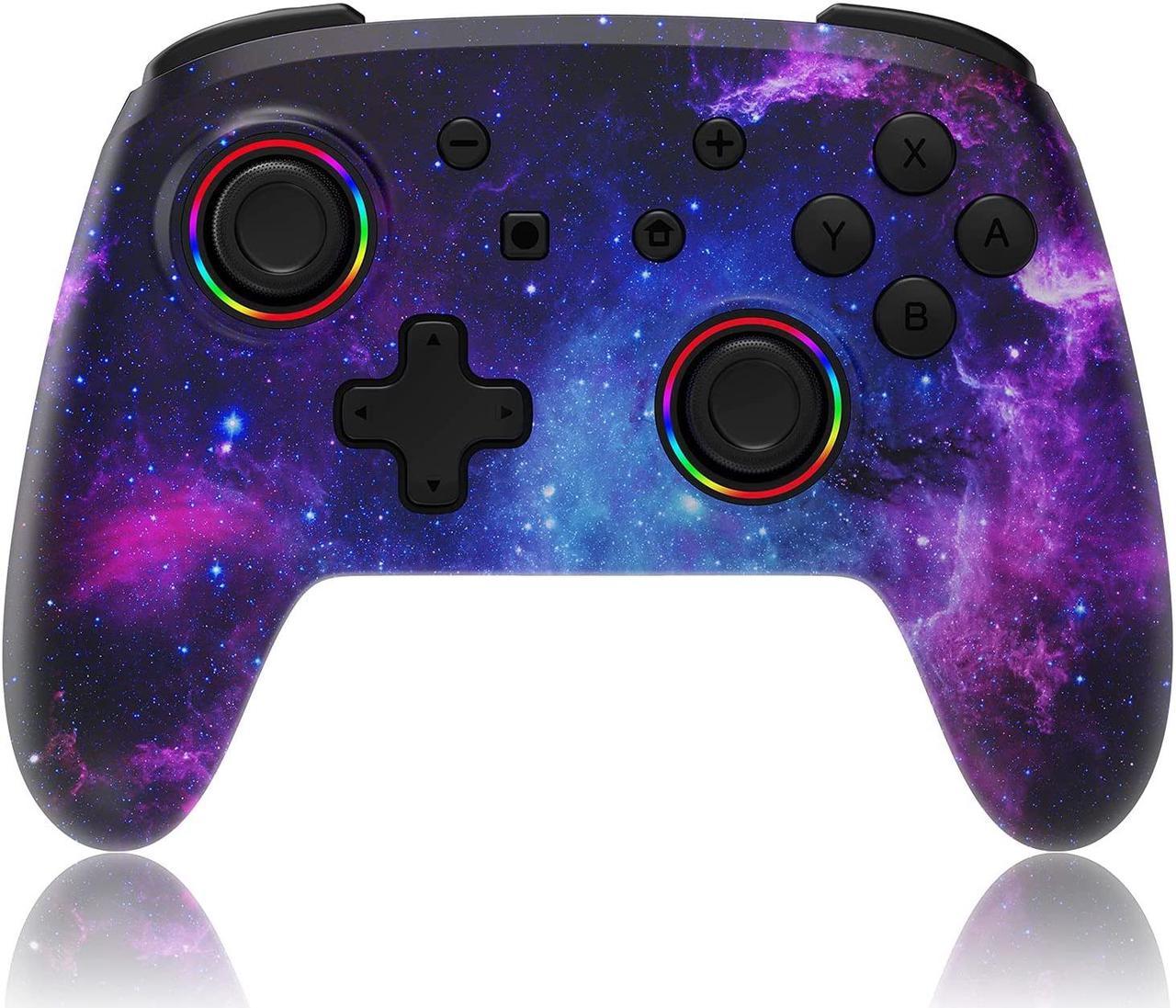 NexiGo Wireless Controller for Switch/Switch Lite/OLED, Bluetooth Controllers for Nintendo Switch with Vibration, Motion, Turbo and LED Light (Cosmic Nebula)