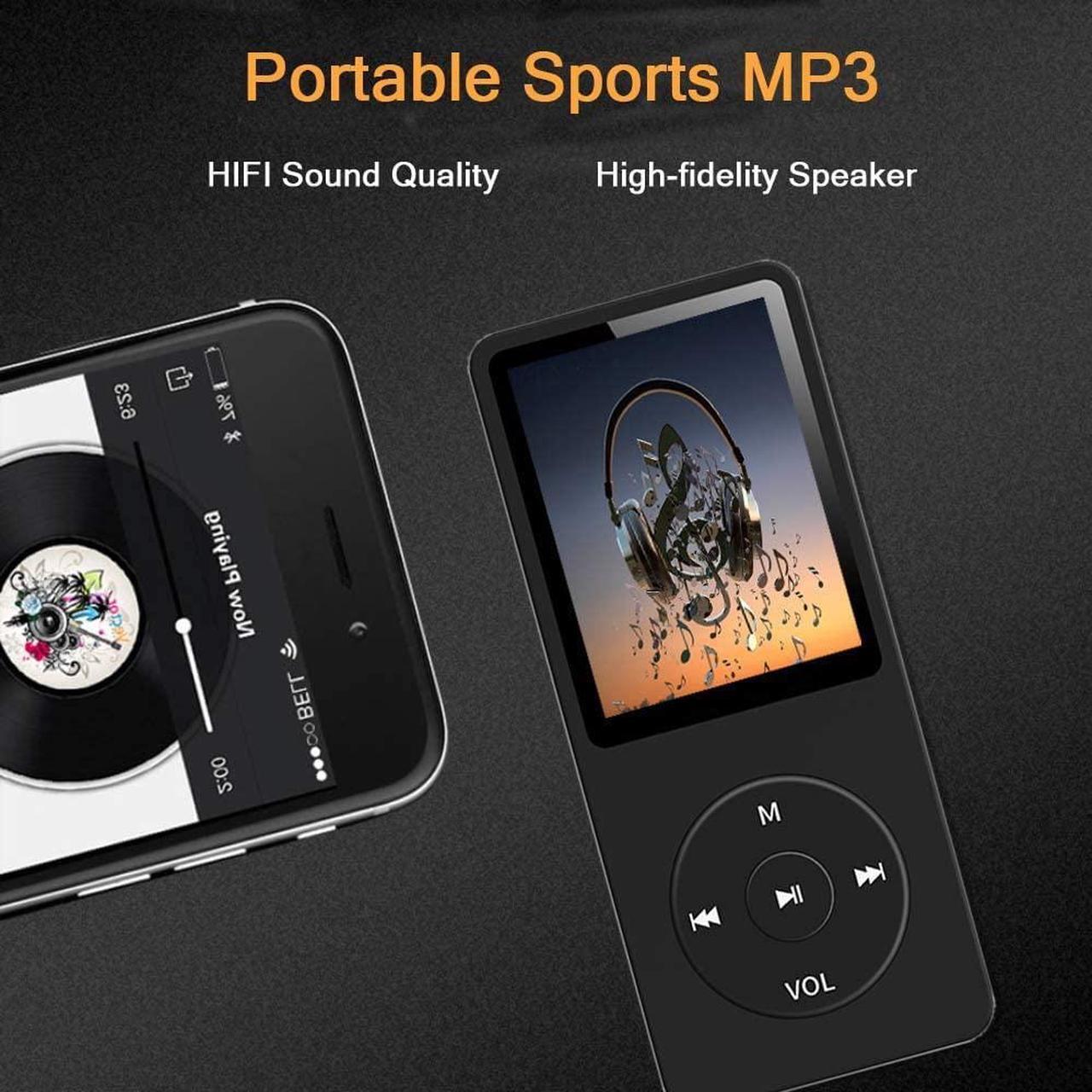 Alt view image 3 of 7 - MP3 Player, Music Player with 16GB Micro SD Card, Build-in Speaker/Photo/Video Play/FM Radio/Voice Recorder/E-Book Reader, Supports up to 128GB