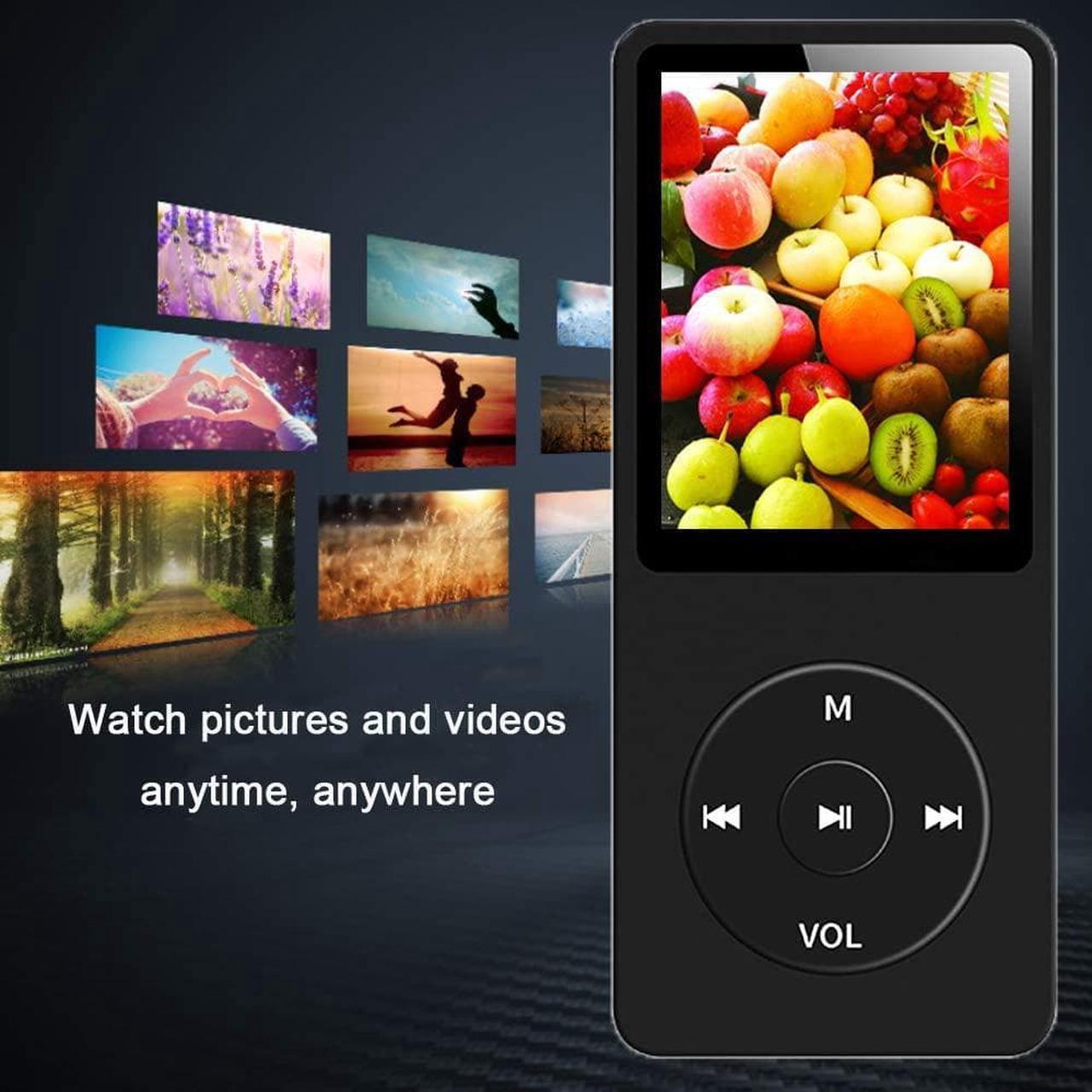 Alt view image 5 of 7 - MP3 Player, Music Player with 16GB Micro SD Card, Build-in Speaker/Photo/Video Play/FM Radio/Voice Recorder/E-Book Reader, Supports up to 128GB