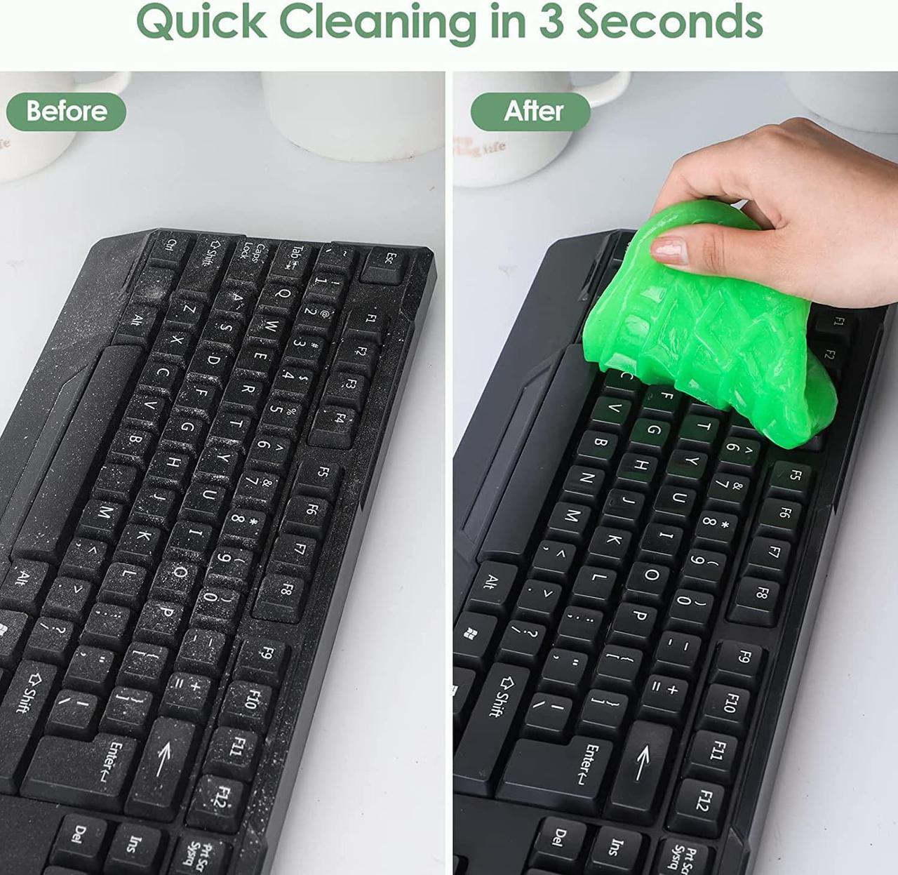 Alt view image 2 of 5 - 5 Packs Car Cleaning Gel: Keyboard Cleaner Putty Gel with Storage Box Efficient Cleaning Reusable No Sticky Hands No Break for Car Interior Air Vent Keyboard Camera Printer- Upgraded