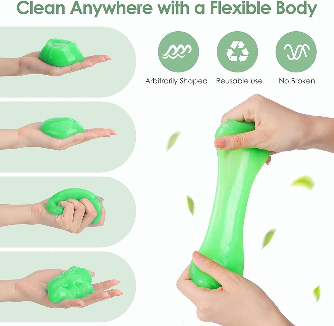 Alt view image 4 of 5 - 5 Packs Car Cleaning Gel: Keyboard Cleaner Putty Gel with Storage Box Efficient Cleaning Reusable No Sticky Hands No Break for Car Interior Air Vent Keyboard Camera Printer- Upgraded