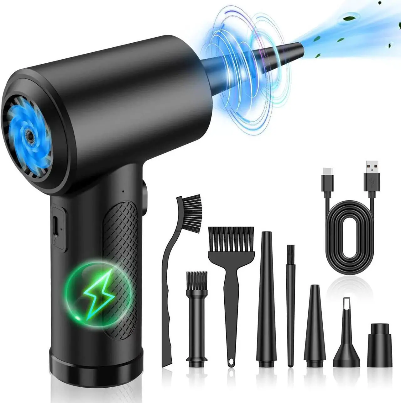 Main image of Compressed-air-Duster-100000RPM-Keyboard-Cleaner - Good Replace Compressed air can - Reusable no Canned air Duster - car Duster - pc Duster Electric air Duster - Compressed air for Computer 7600mAh