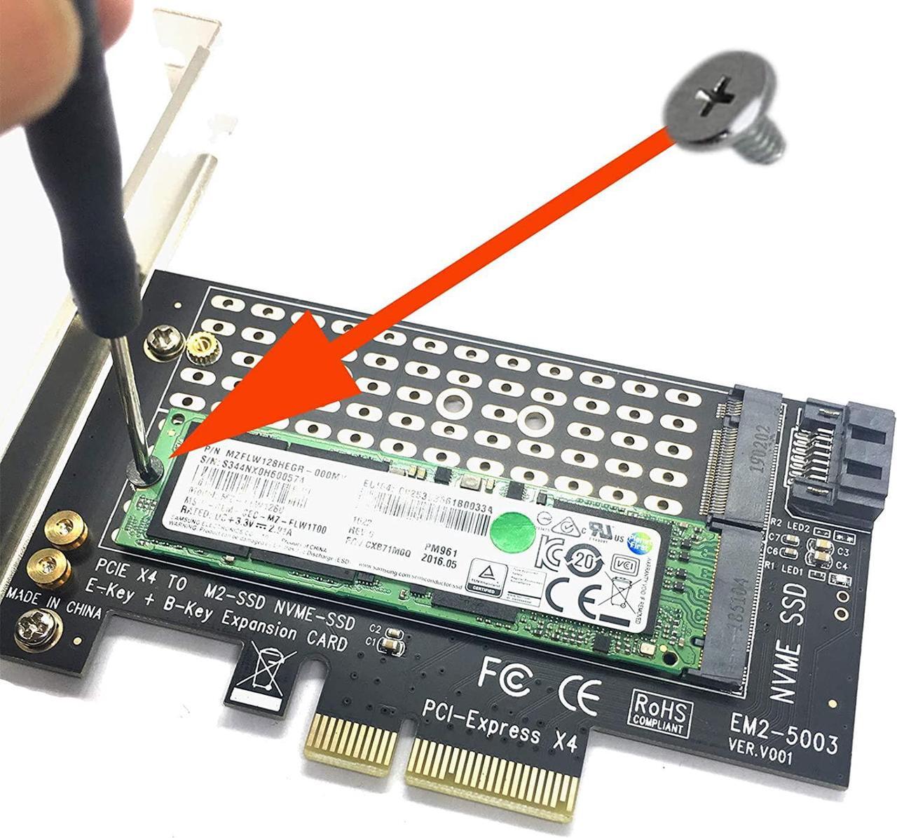 Alt view image 4 of 5 - m.2 ssd Screw kit, M.2 Screws Mounting Screws Kit Components for Asus Gigabyte ASRock Motherboard and Nvme