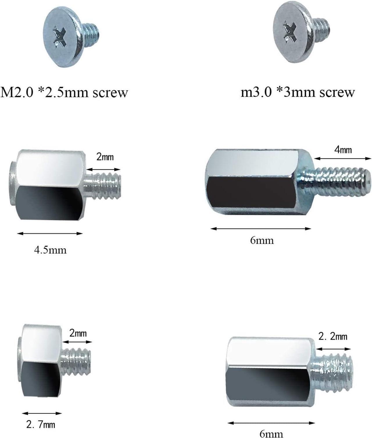 Alt view image 3 of 5 - m.2 ssd Screw kit, M.2 Screws Mounting Screws Kit Components for Asus Gigabyte ASRock Motherboard and Nvme