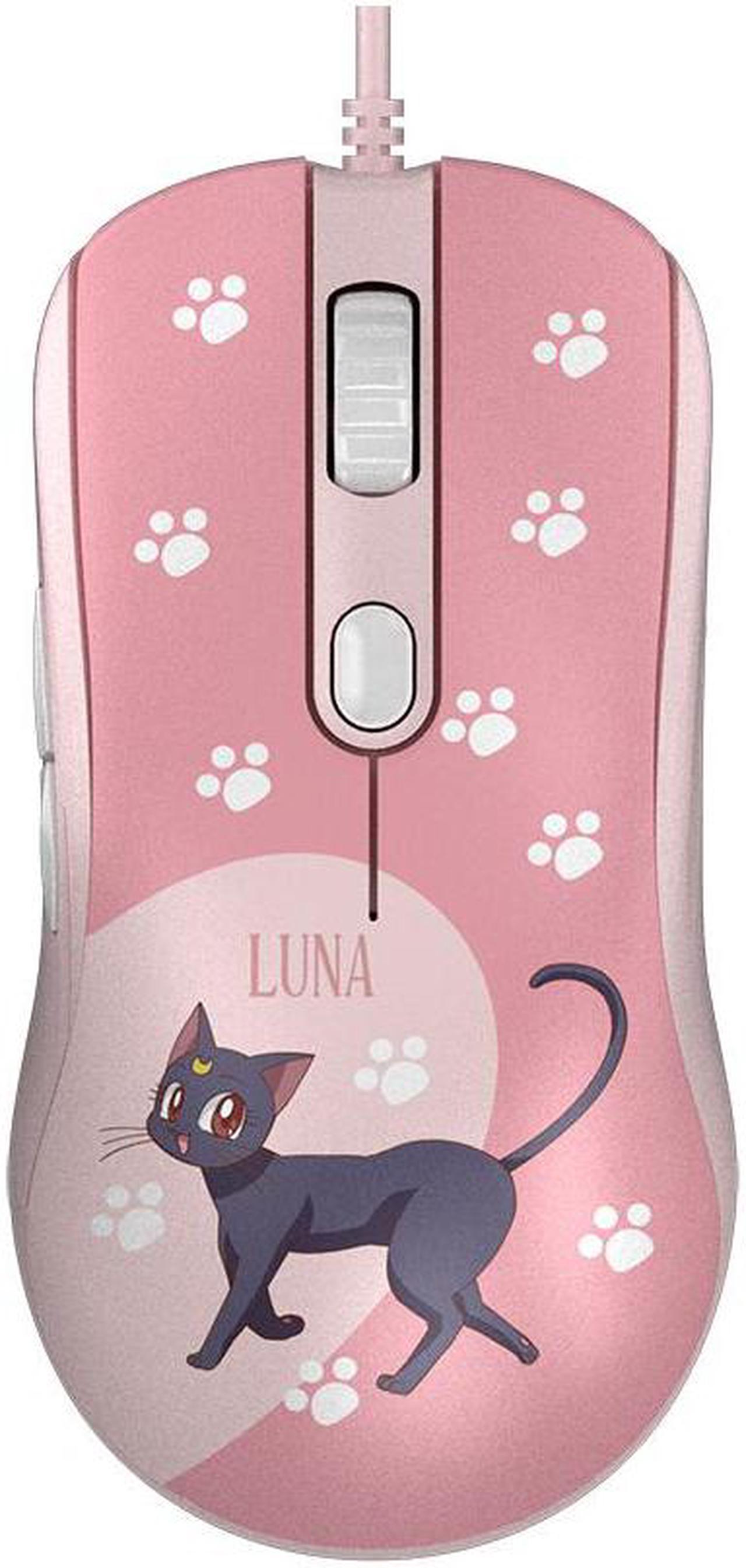 AG325 2500DPI 6 Programmable Buttons USB Wired Gaming Mouse Pixart PMW3325-Pink Crystal-LUNA