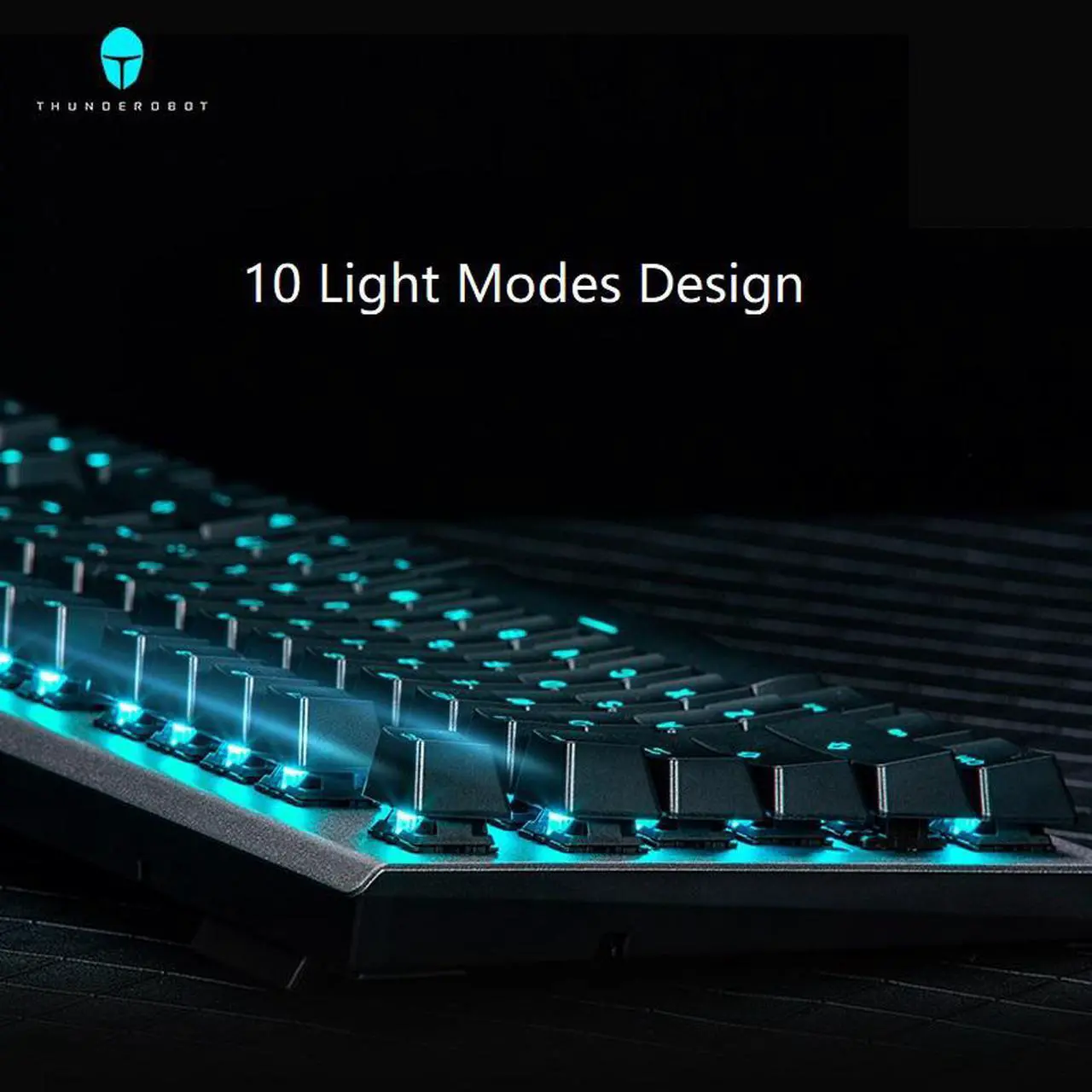 Alt view image 3 of 7 - Thunderobot KG5104 Cherry MX Red Mechanical  Gaming Keyboard, N-key Rollover, 10Modes Light Effect Adjustment- Classic Version