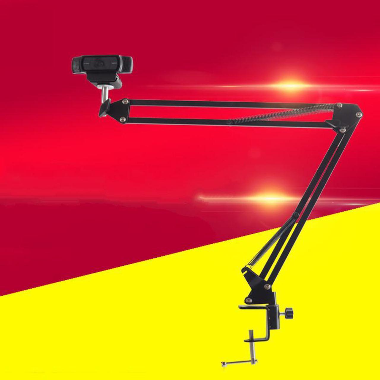 CORN Adjustable Desktop Clamp Suspension Boom Scissor Mount Stand Holder Webcam Tripod for Logitech Webcam C922 C930e C930 C920 C615, Durable Iron, Perfect for Video Recording