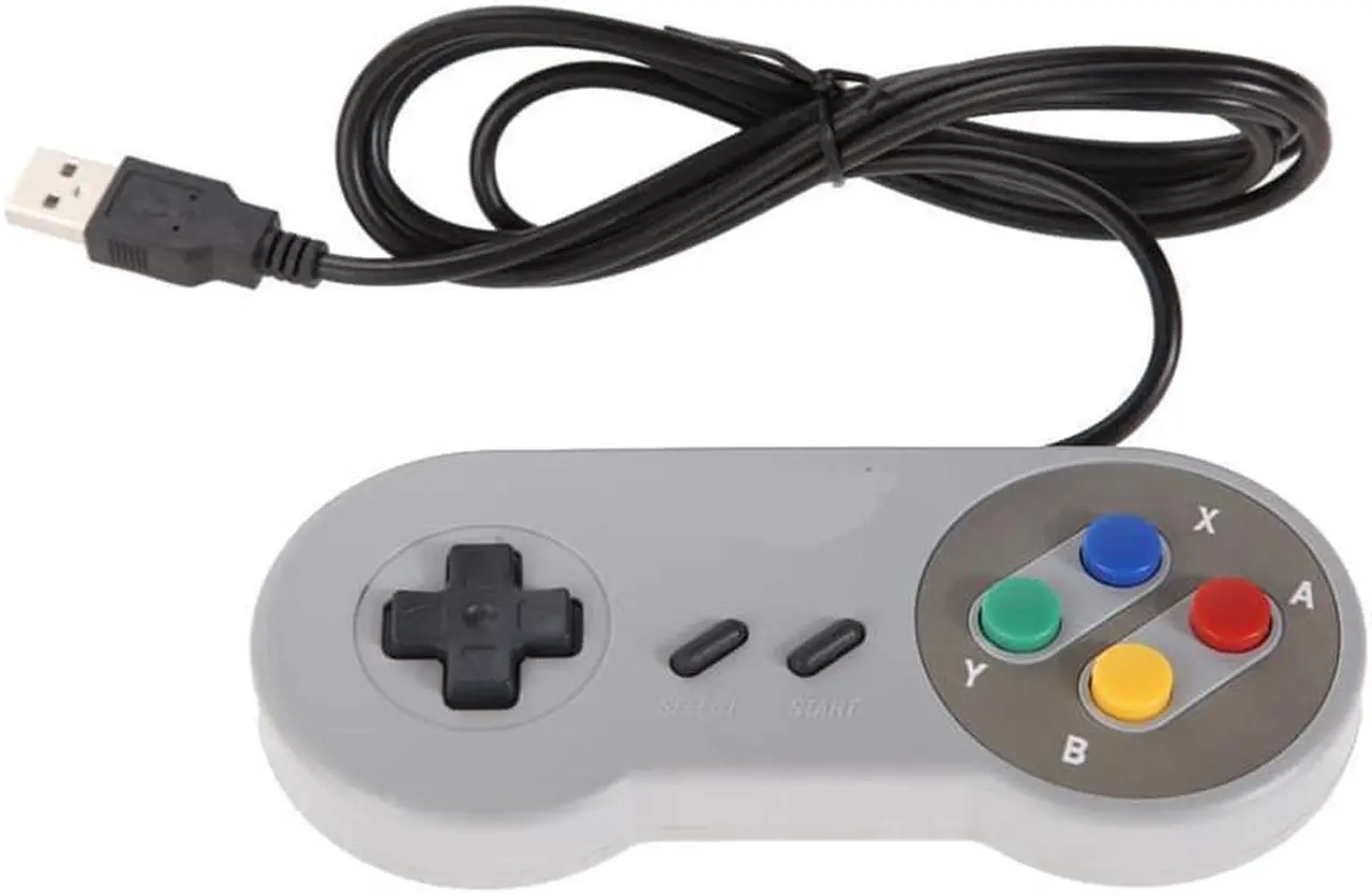 Alt view image 4 of 4 - 2x SNES USB Retro Super Nintendo Controller 9FT CORD FOR PC/MAC