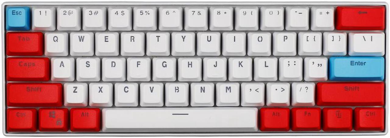 CORN 61 Key Layout OEM Profile PBT Thick Keycaps for 60% Mechanical Keyboard for RK61,GANSS ALT61,IKBC poker,Annie PRO,GH60,iqunix f60-Light Through Version