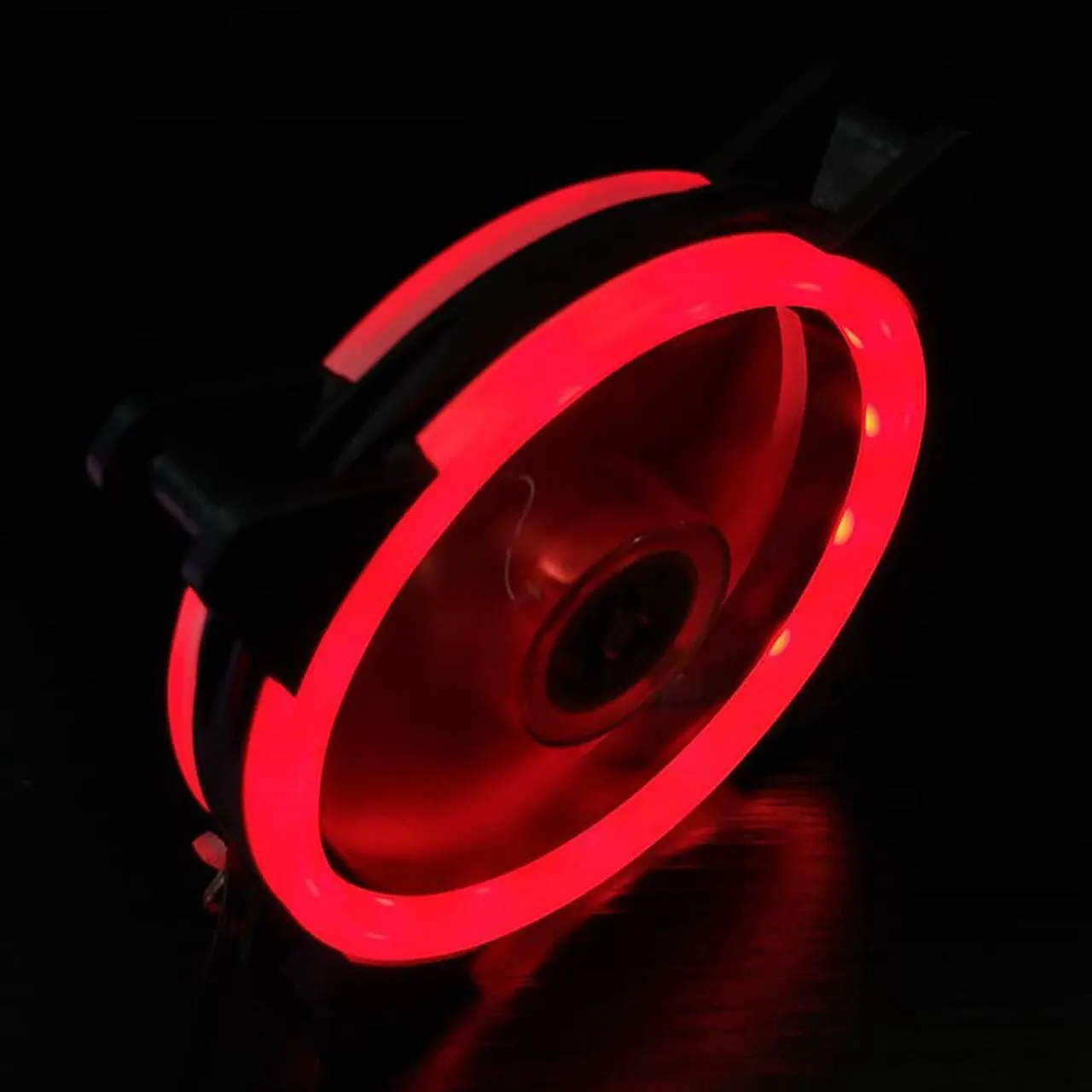 Alt view image 2 of 5 - CORN 3-Pack Long Life Computer Case Fan 120mm Silent Cooling Case Fan Computer Cases Cooling LED Red