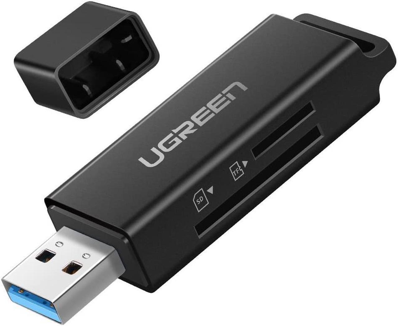 Main image of UGREEN SD Card Reader Portable USB 3.0 Dual Slot Flash Memory Card Adapter Hub for TF, SD, Micro SD, SDXC, SDHC, MMC, RS-MMC, Micro SDXC, Micro SDHC, UHS-I for Mac, Windows, Linux, Chrome, PC, Laptop