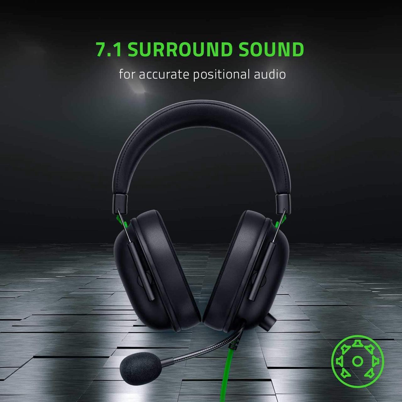 Alt view image 2 of 8 - Razer BlackShark V2 X Gaming Headset: 7.1 Surround Sound Capable - 50mm Drivers - Memory Foam Cushion - for PC, PS4, Nintendo Switch - 3.5mm Headphone Jack - Classic Black