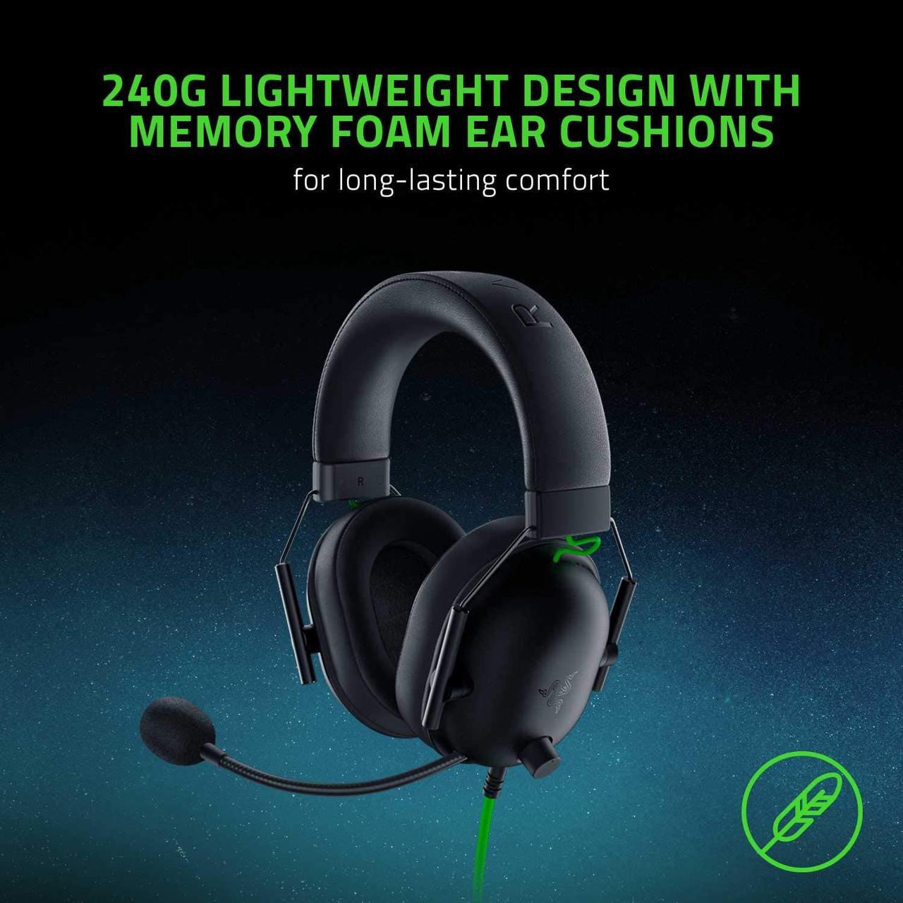 Alt view image 3 of 8 - Razer BlackShark V2 X Gaming Headset: 7.1 Surround Sound Capable - 50mm Drivers - Memory Foam Cushion - for PC, PS4, Nintendo Switch - 3.5mm Headphone Jack - Classic Black