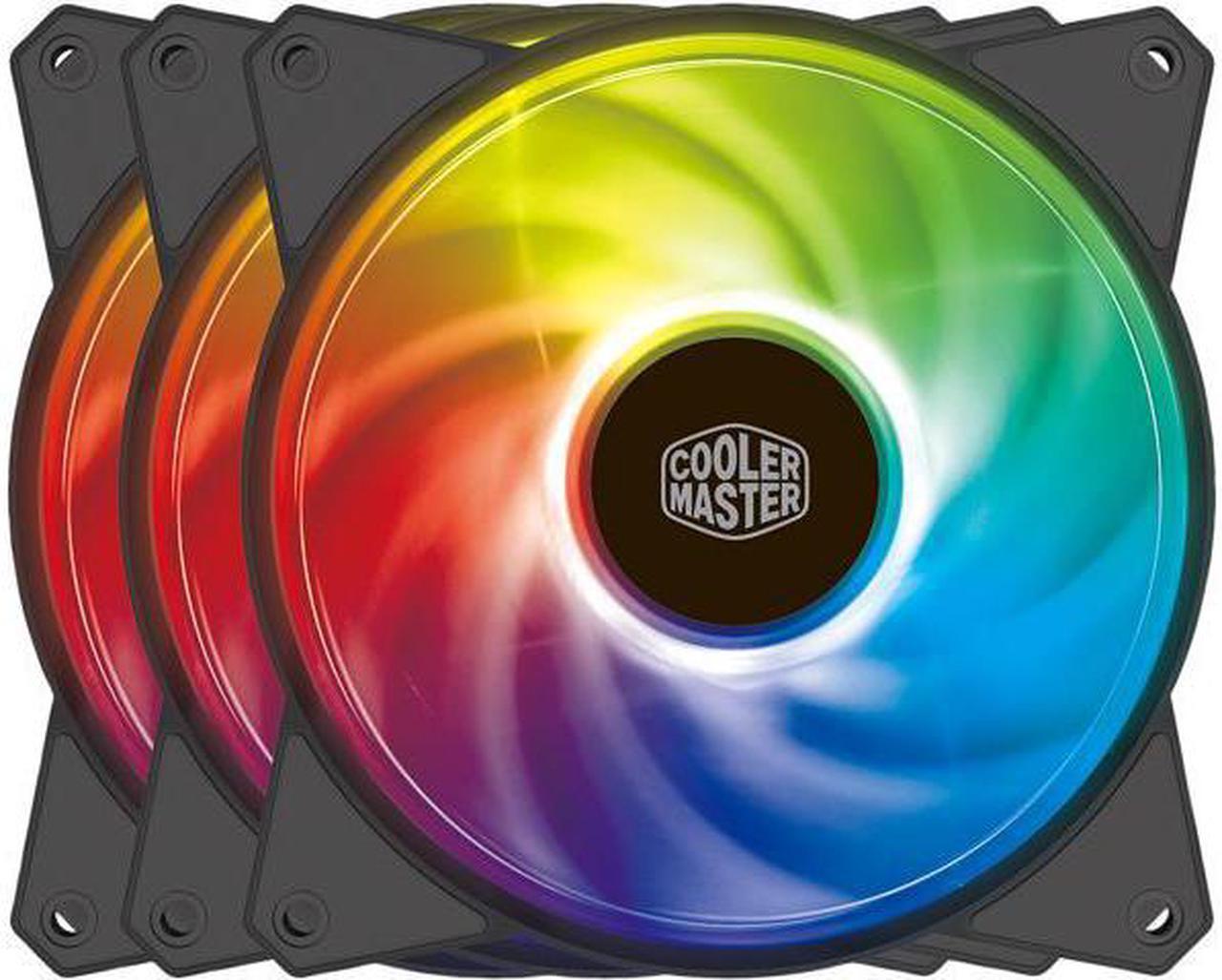 Main image of Cooler Master MasterFan MF120R Addressable RGB 120mm Fan, 3 in 1 with ARGB LED Controller, Independently-Controlled LED. R4-120R-203C-R1.