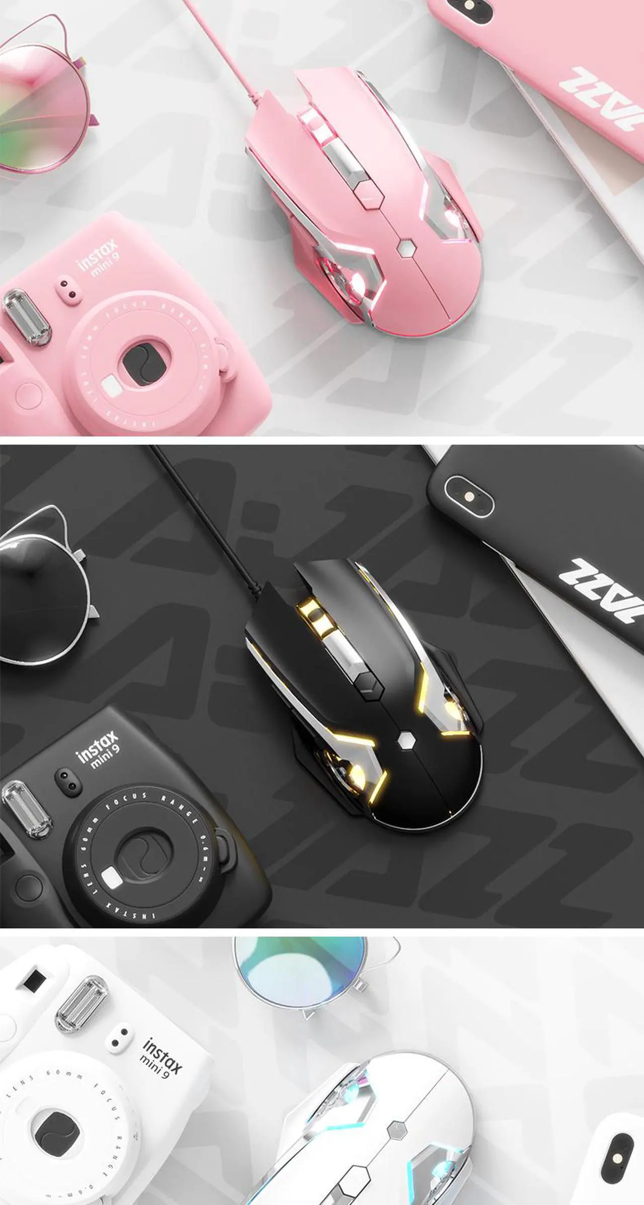Alt view image 5 of 5 - A-jazz AJ120 Pro 3200DPI Programmable USB Wired Optical Gaming Mouse