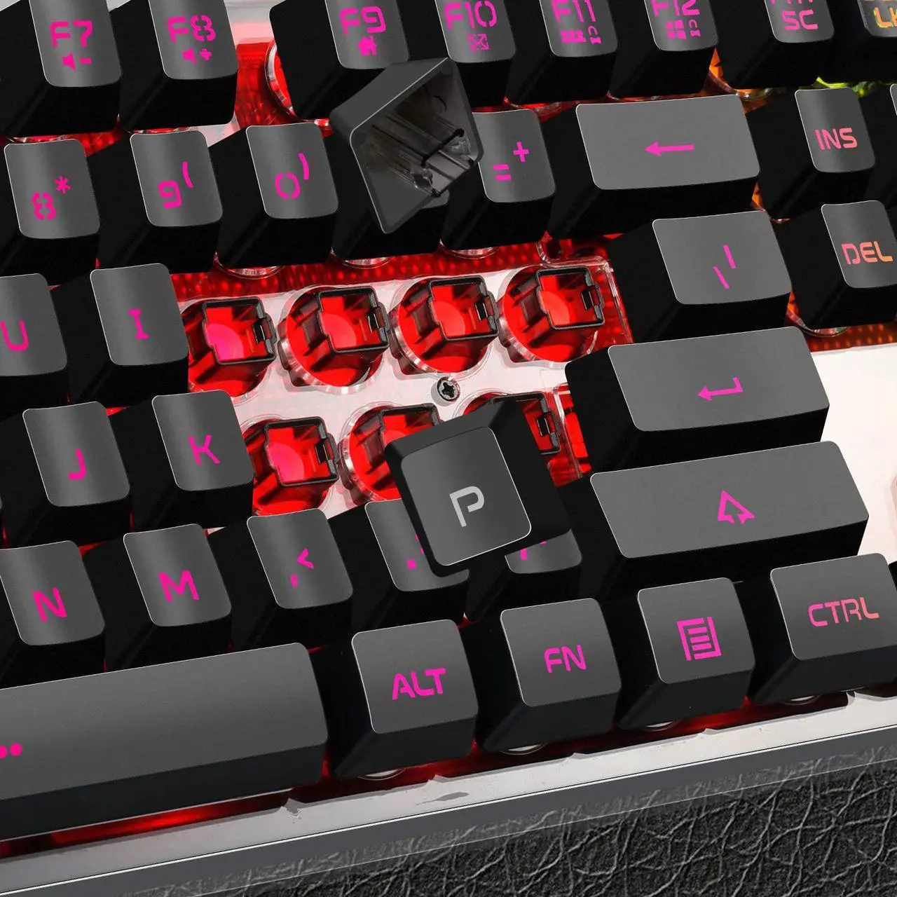 Alt view image 3 of 7 - Gaming Keyboard and Mouse Combo, K1 RGB LED Backlit Keyboard with 104 Key Computer PC Gaming Keyboard for PC/Laptop (Black)