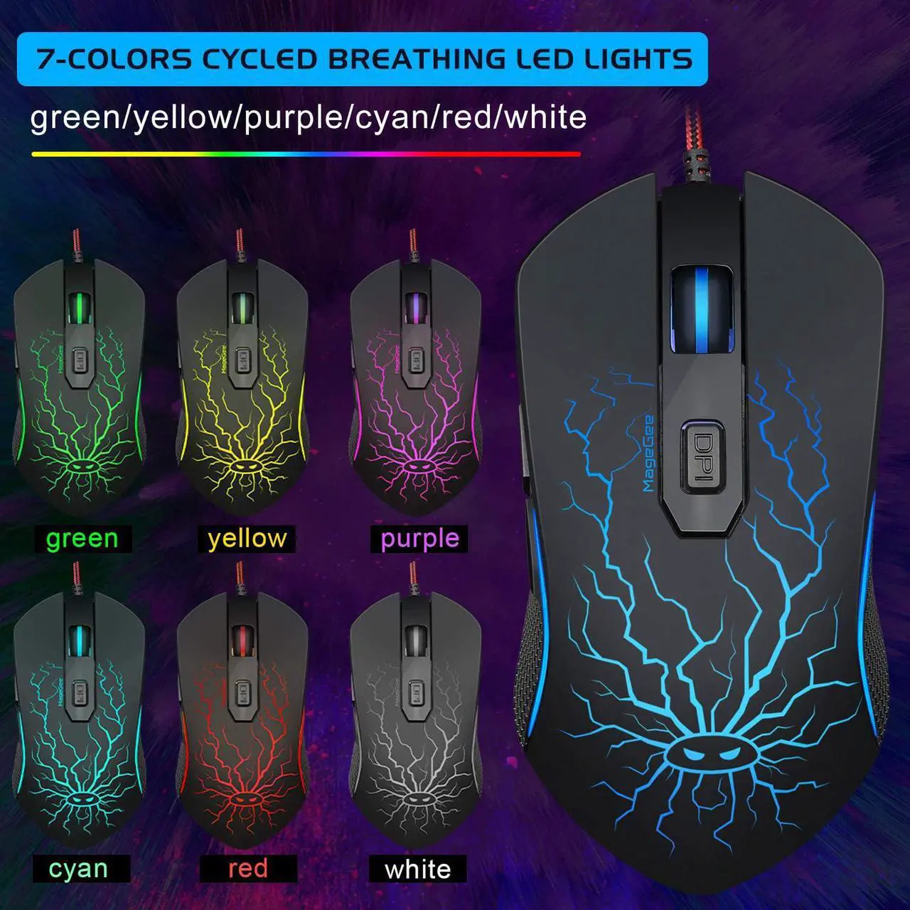 Alt view image 6 of 7 - Gaming Keyboard and Mouse Combo, K1 RGB LED Backlit Keyboard with 104 Key Computer PC Gaming Keyboard for PC/Laptop (Black)