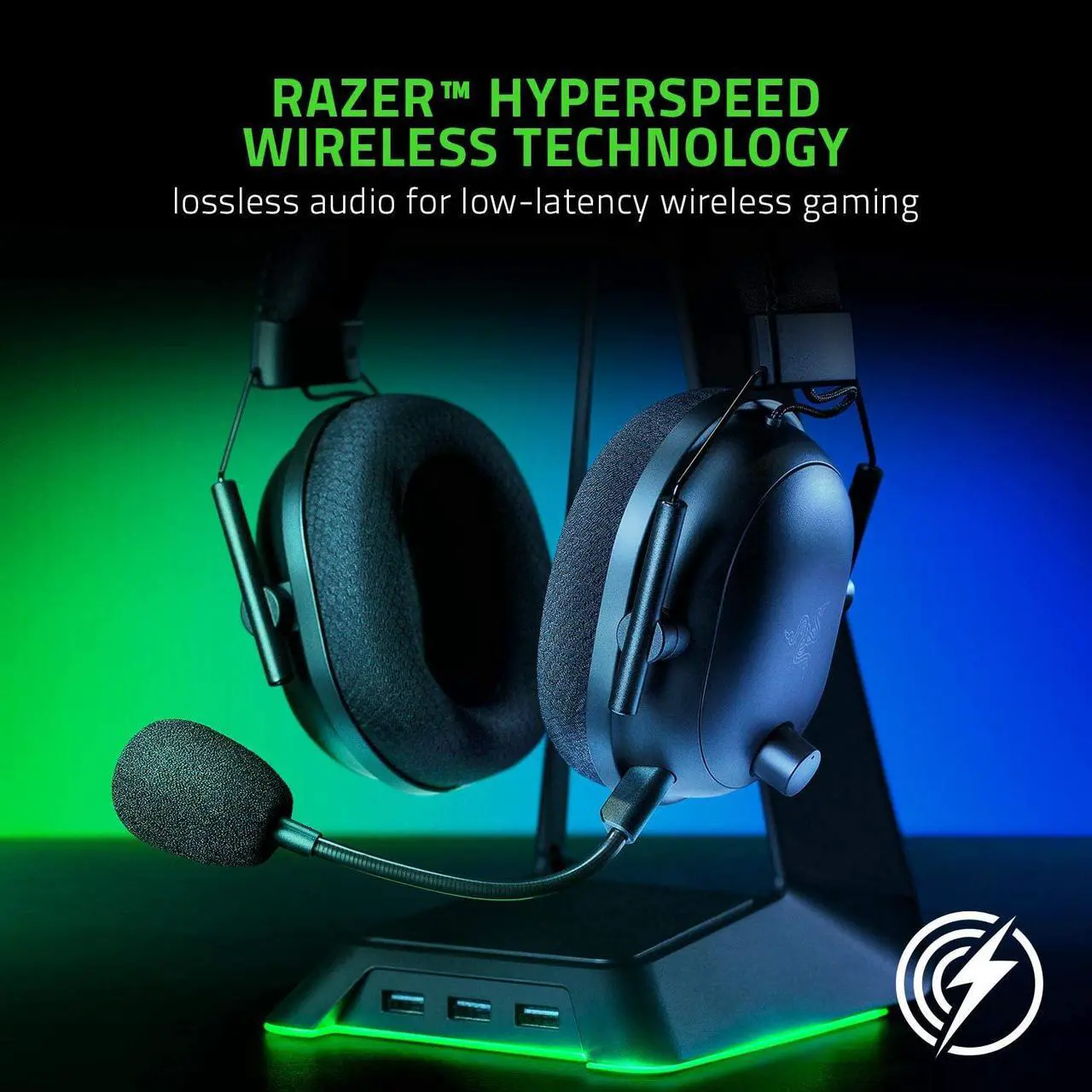 Alt view image 6 of 8 - Razer BlackShark V2 Pro Wireless Gaming Headset: THX 7.1 Spatial Surround Sound - 50mm Drivers - Detachable Mic - for PC, PS5, PS4, Switch, Black