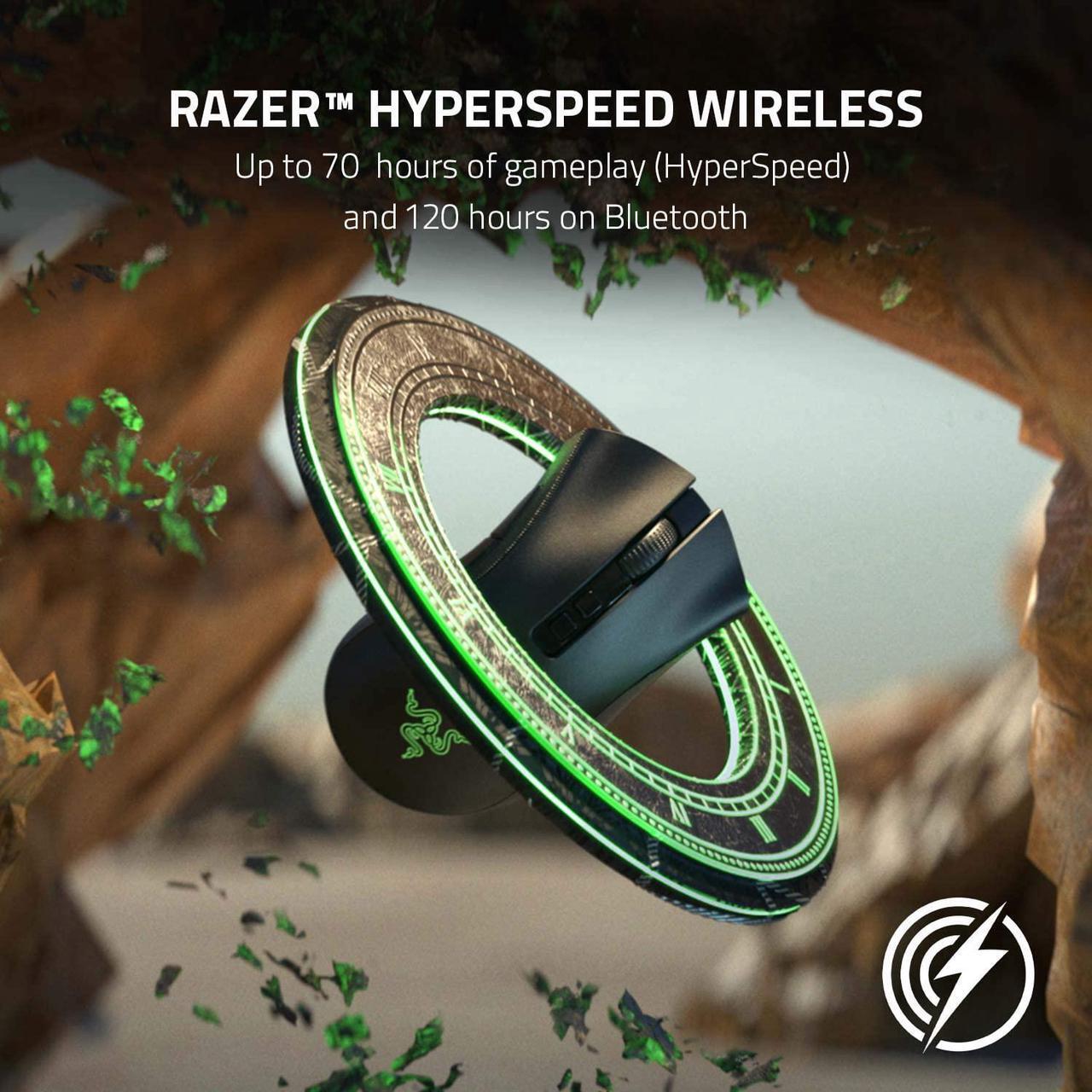 Alt view image 5 of 8 - Razer DeathAdder V2 Pro Wireless Gaming Mouse: 20K DPI Optical Sensor - 3X Faster Than Mechanical Optical Switch - Chroma RGB Lighting - 70 Hr Battery Life - 8 Programmable Buttons - Classic Black